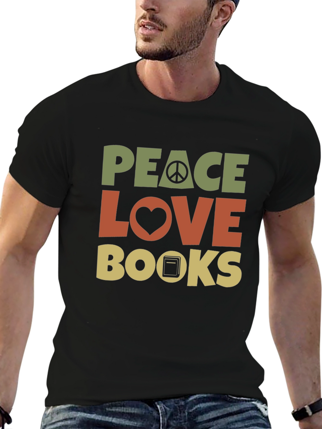 Peace Love Books T-Shirt
