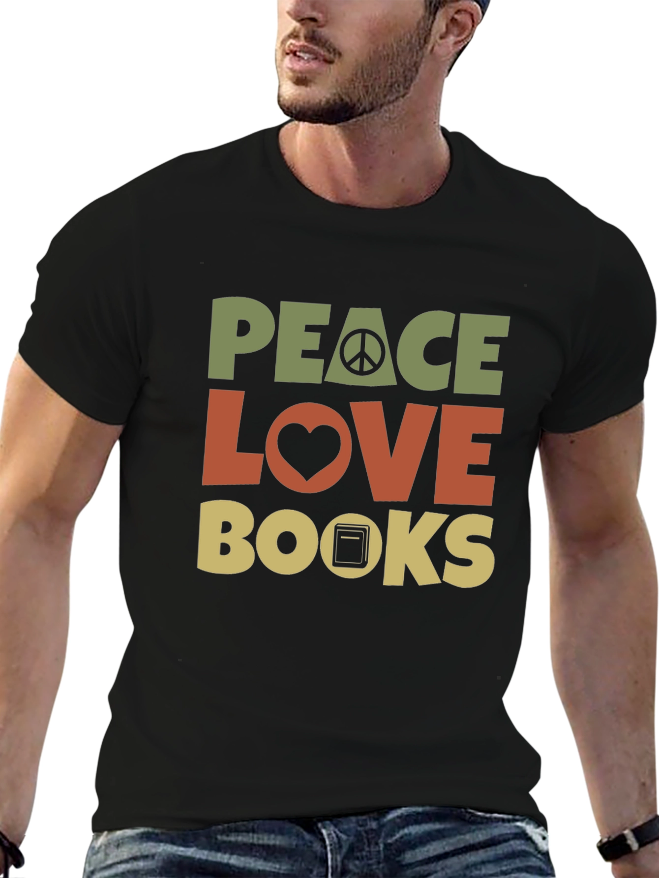Peace Love Books T-Shirt