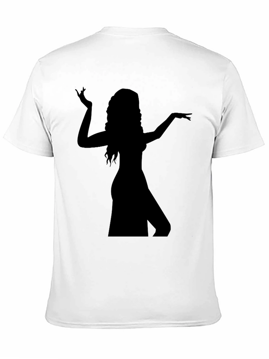 Silhouette Dancer Graphic Tee - Black Cotton T-Shirt