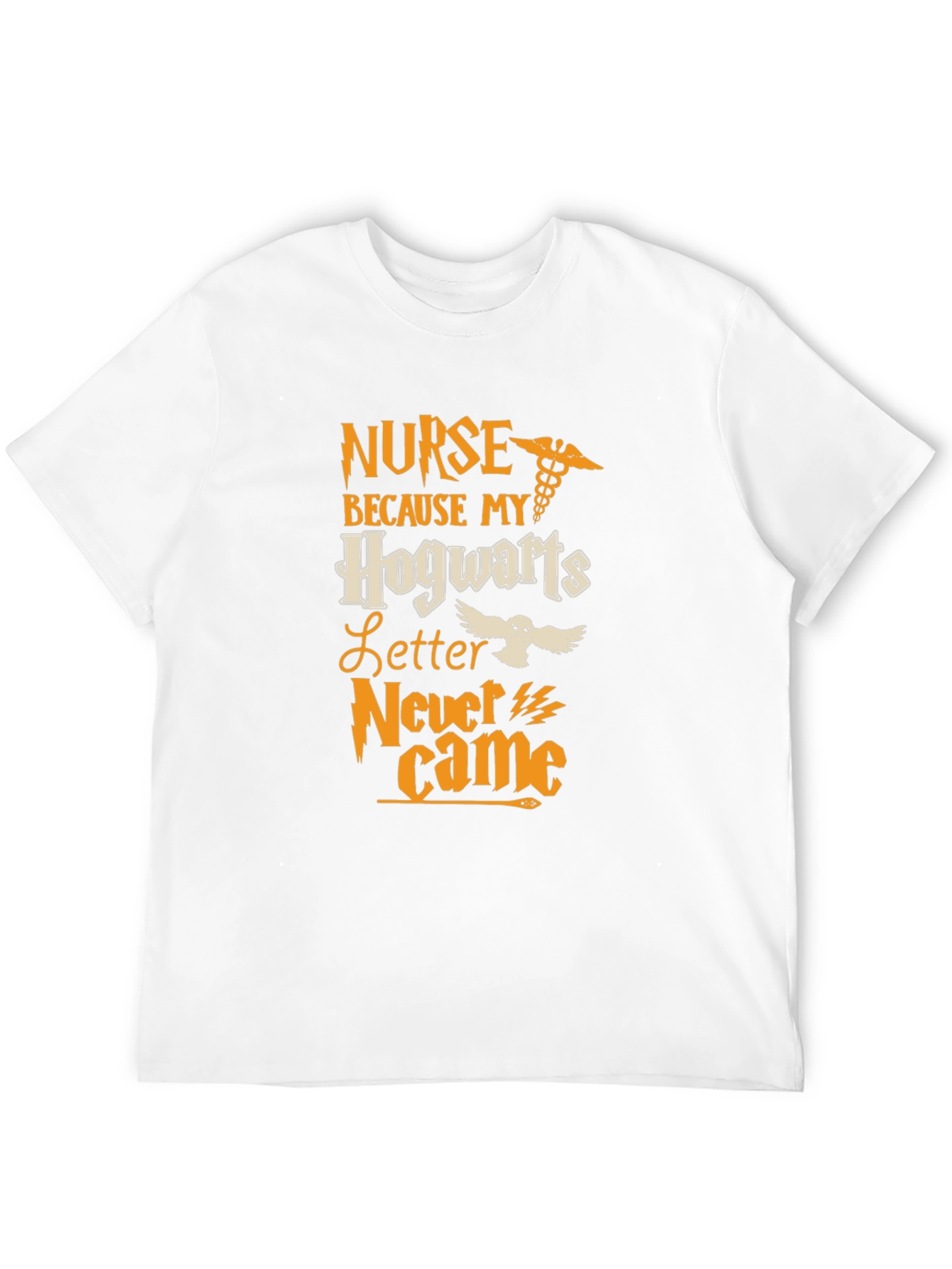 Nurse Hogwarts Letter T-Shirt - Black Cotton