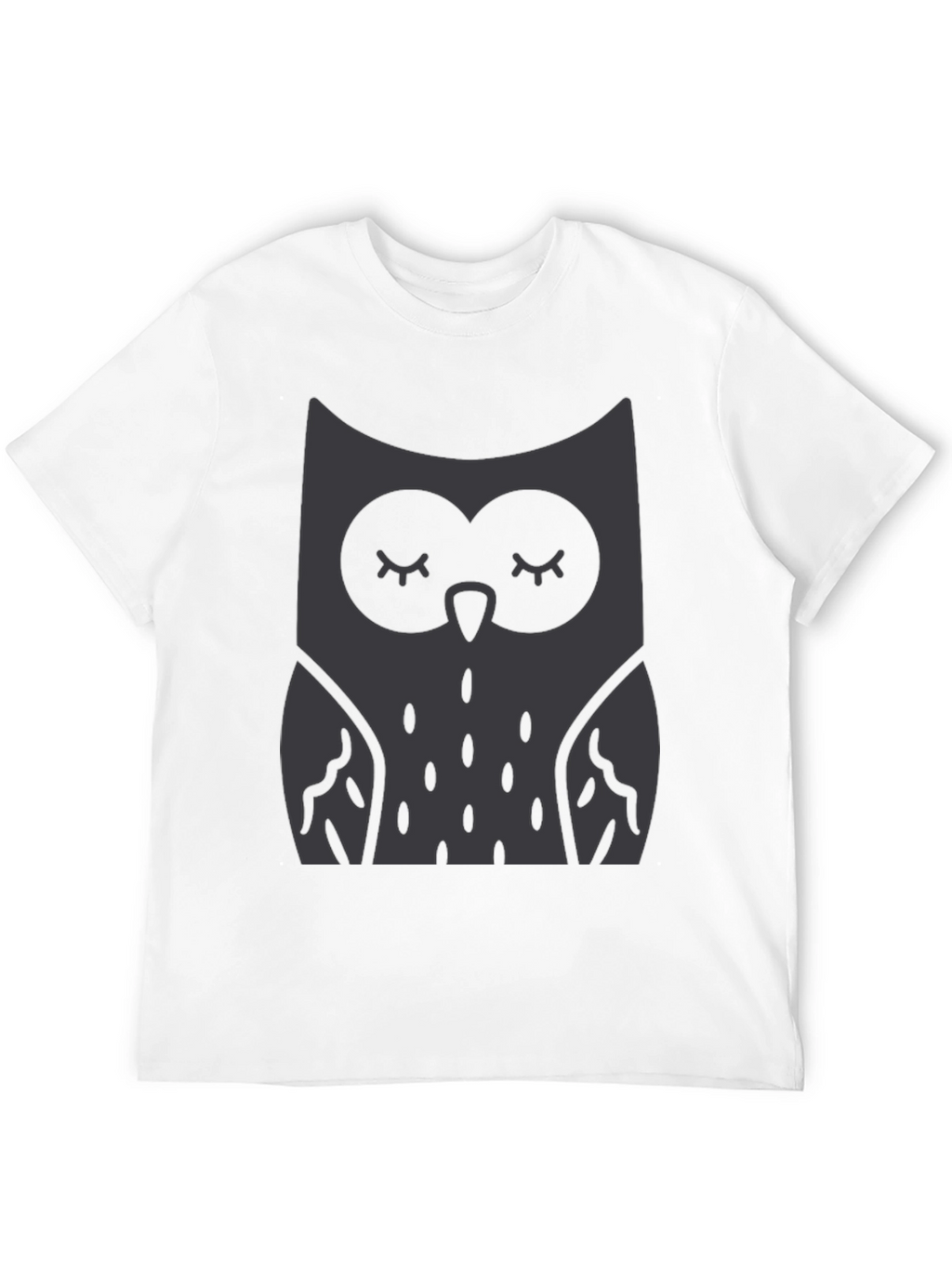 Owl Graphic Print Crew Neck T-Shirt
