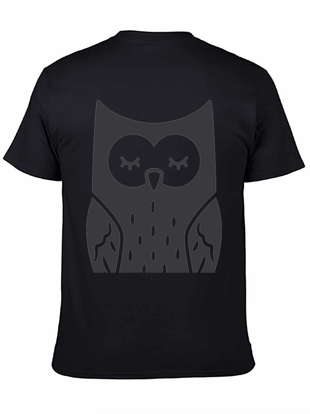 Owl Graphic Print Crew Neck T-Shirt