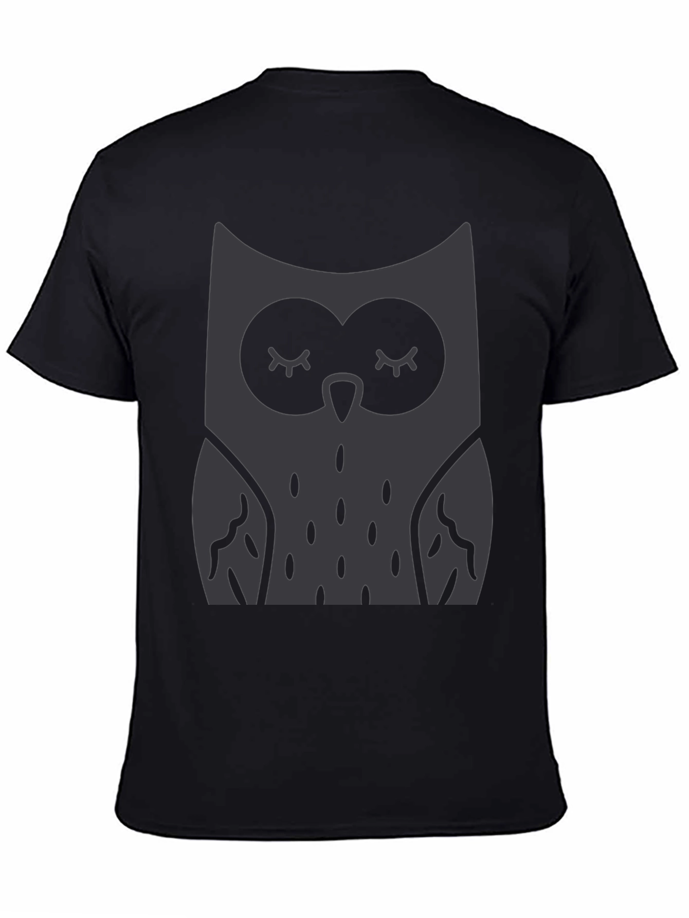 Owl Graphic Print Crew Neck T-Shirt