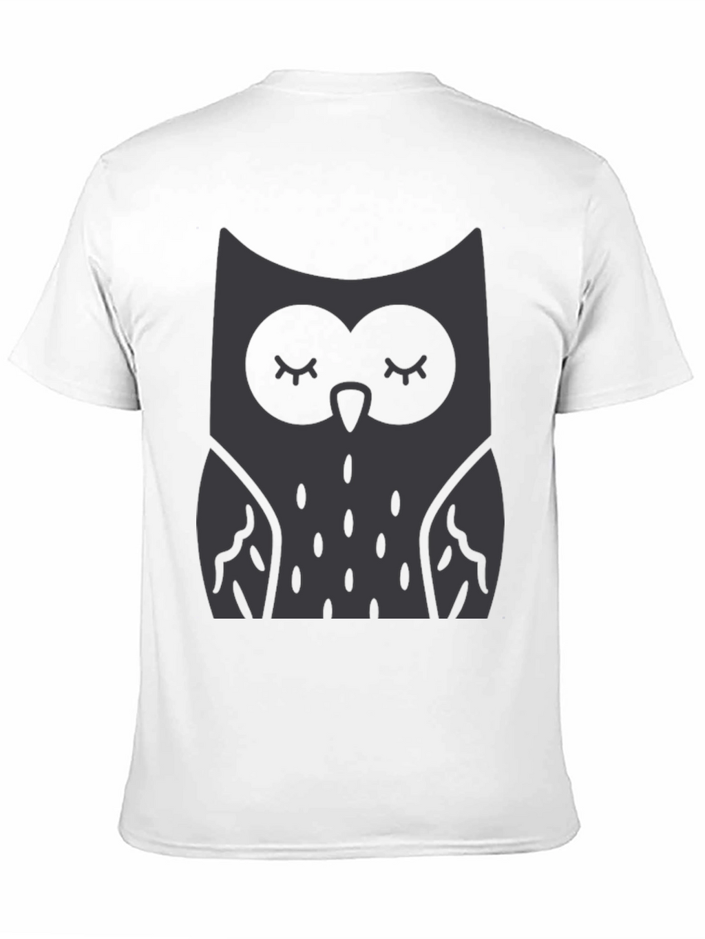 Owl Graphic Print Crew Neck T-Shirt