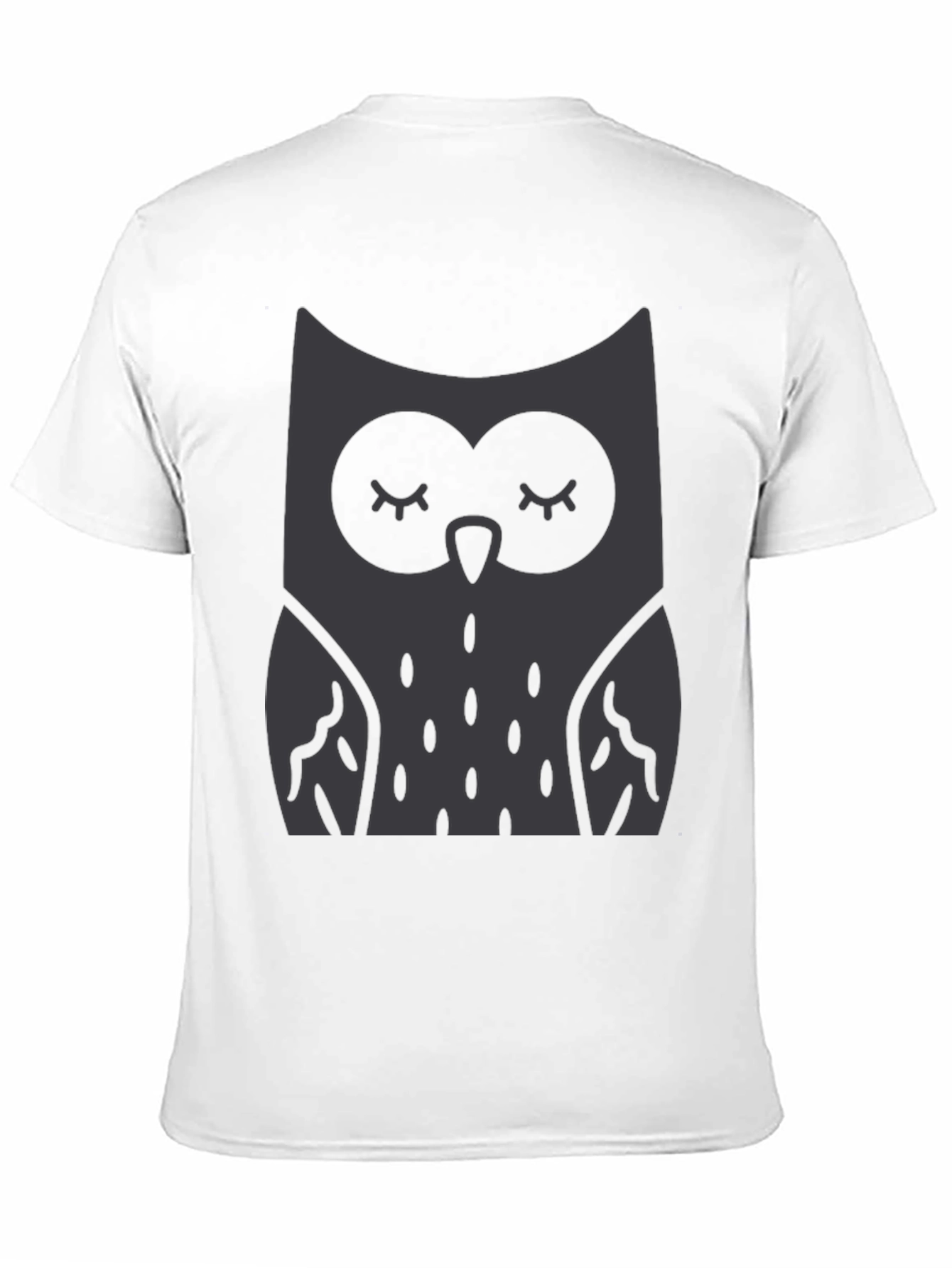 Owl Graphic Print Crew Neck T-Shirt