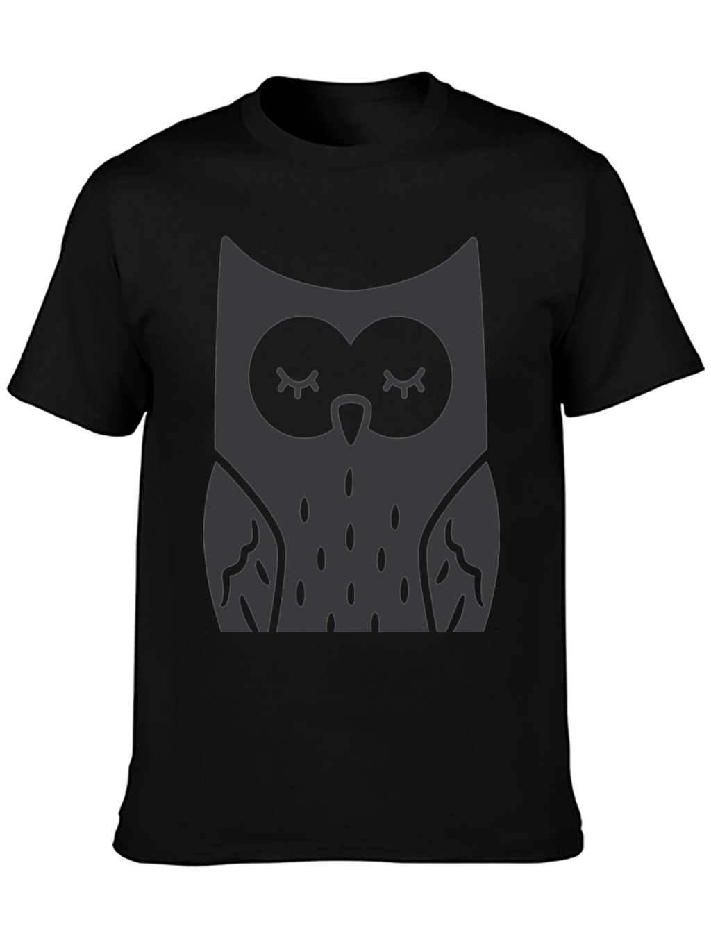 Owl Graphic Print Crew Neck T-Shirt