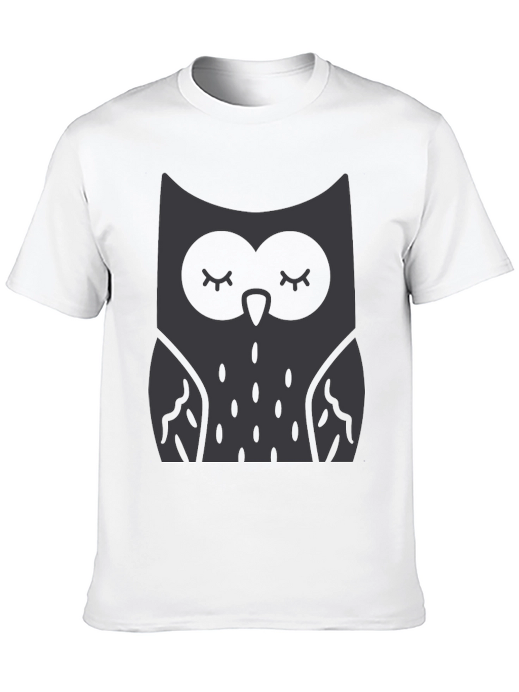 Owl Graphic Print Crew Neck T-Shirt