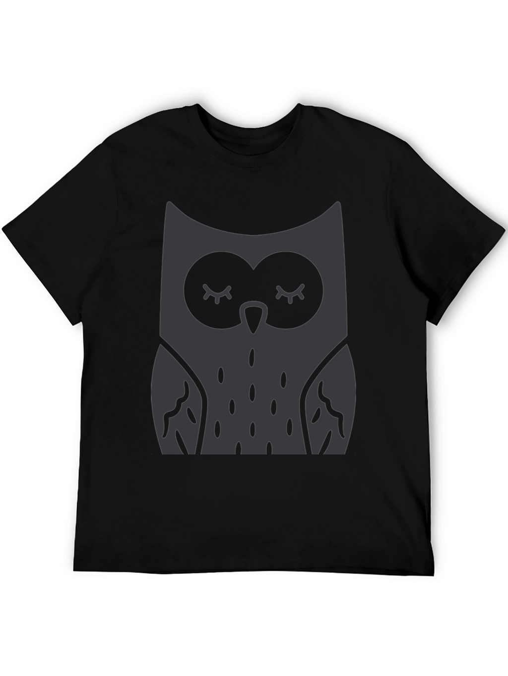 Owl Graphic Print Crew Neck T-Shirt
