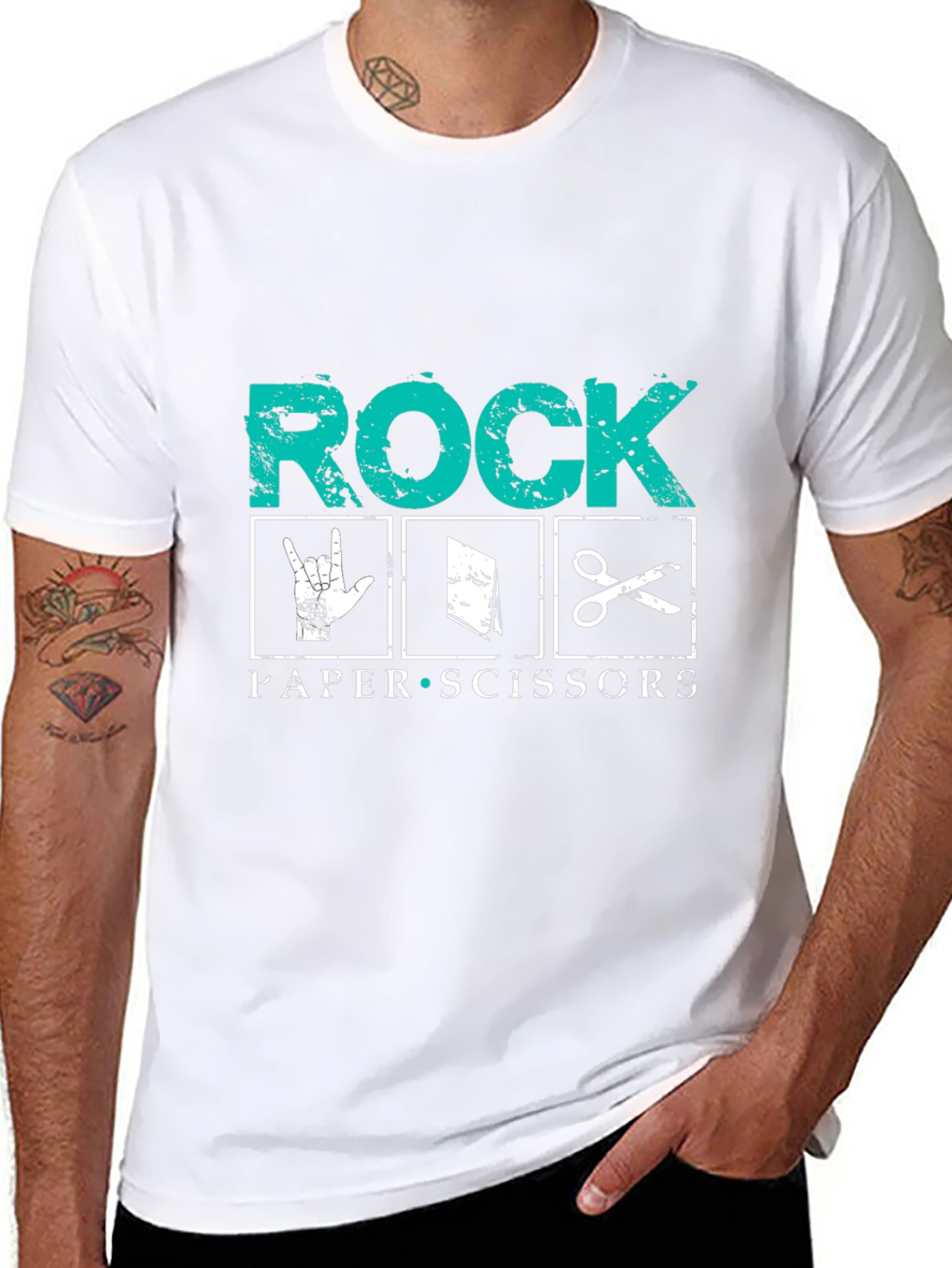 Rock Paper Scissors Graphic T-Shirt
