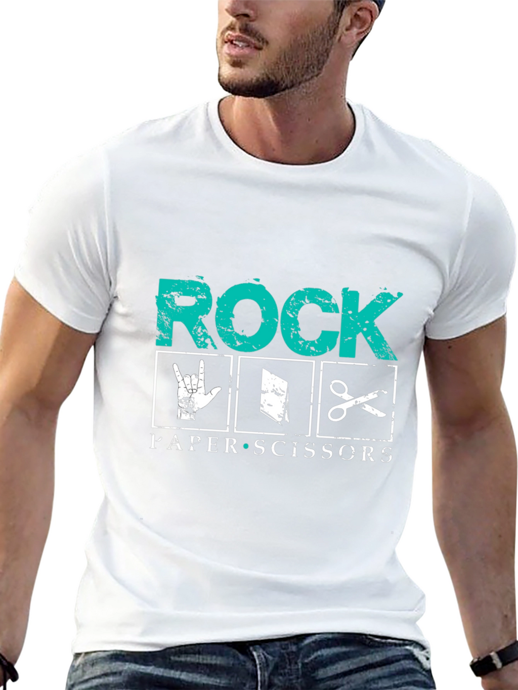 Rock Paper Scissors Graphic T-Shirt
