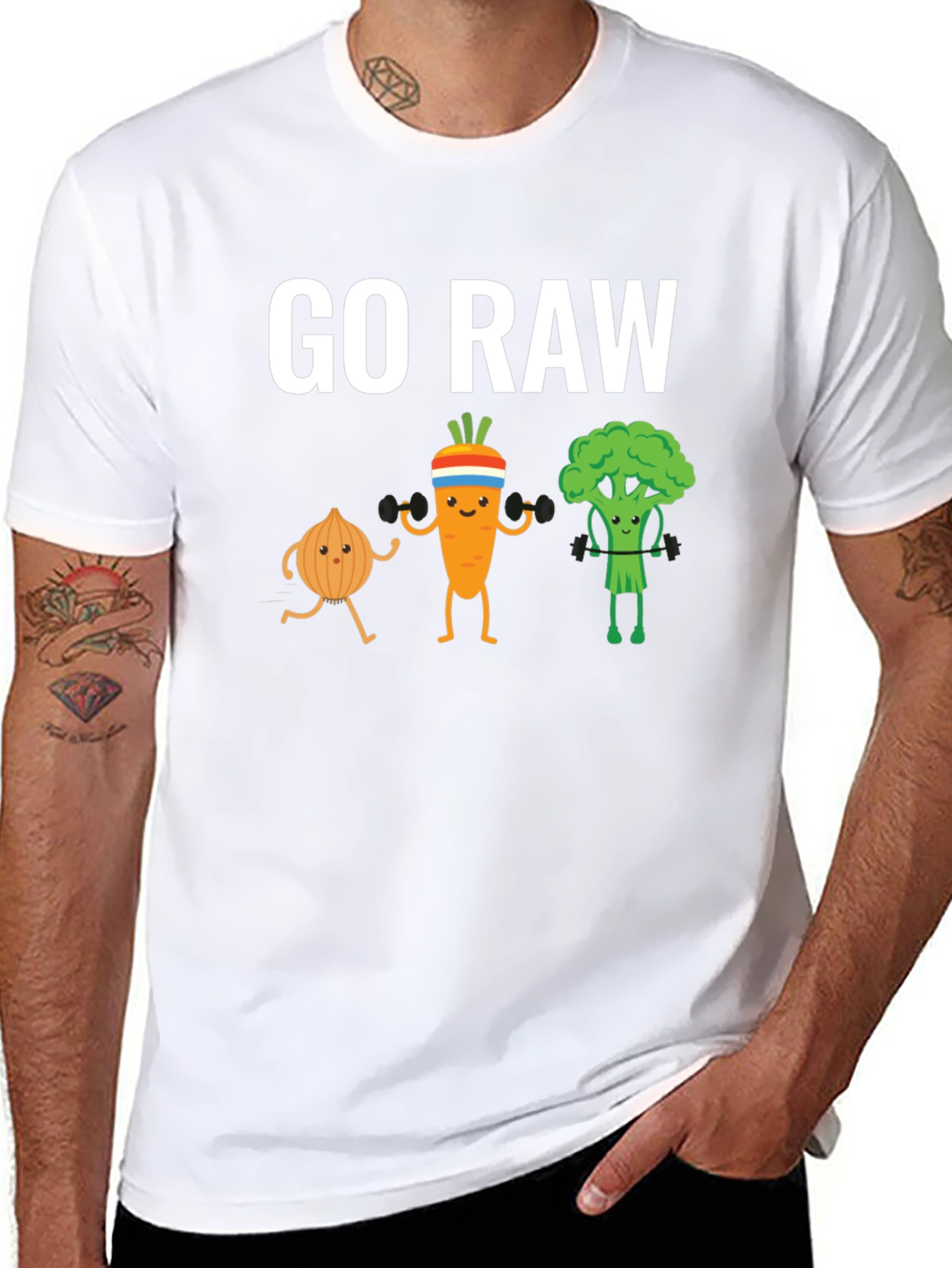 Go Raw T-Shirt: Vegan Workout Apparel