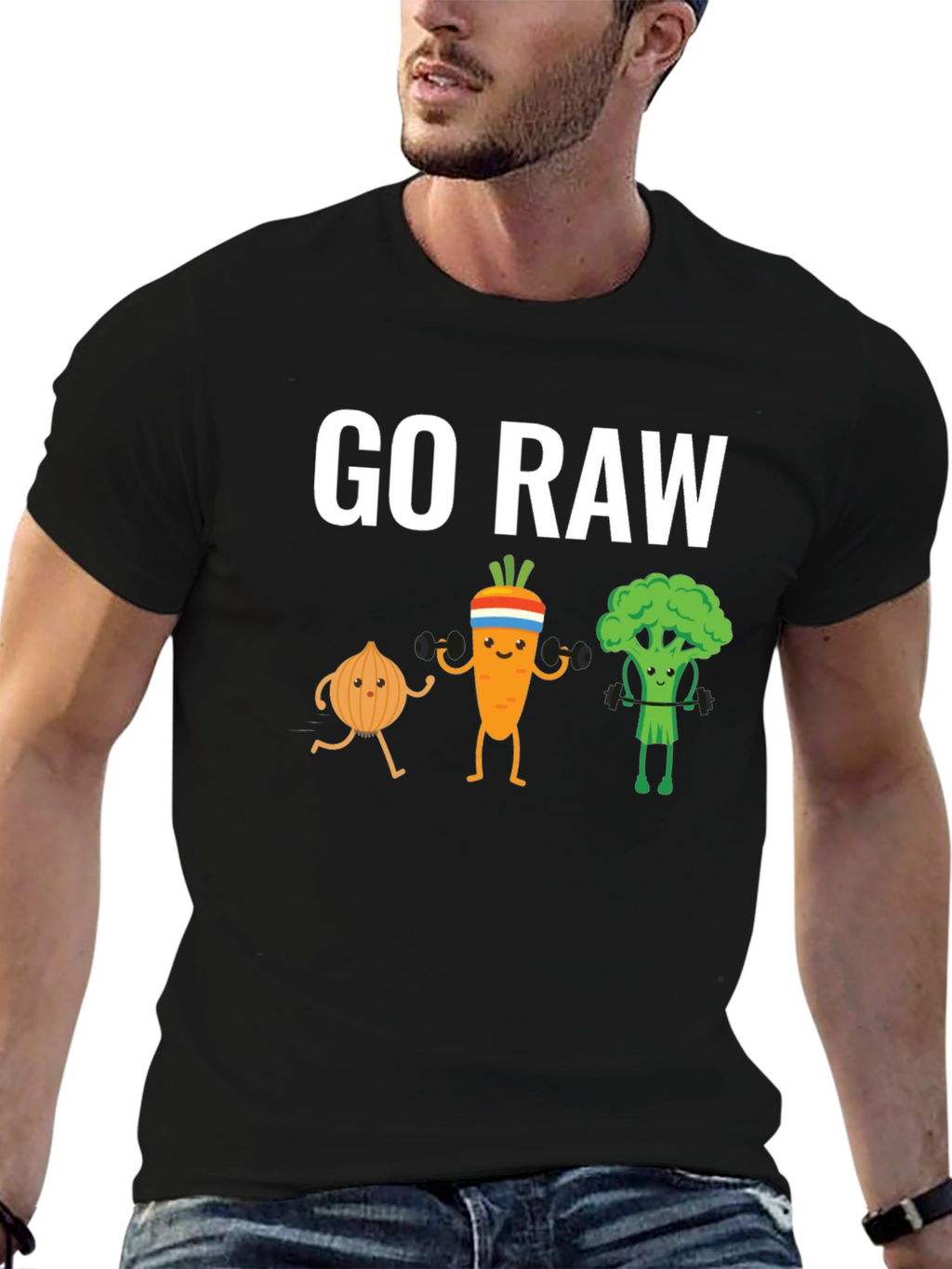 Go Raw T-Shirt: Vegan Workout Apparel