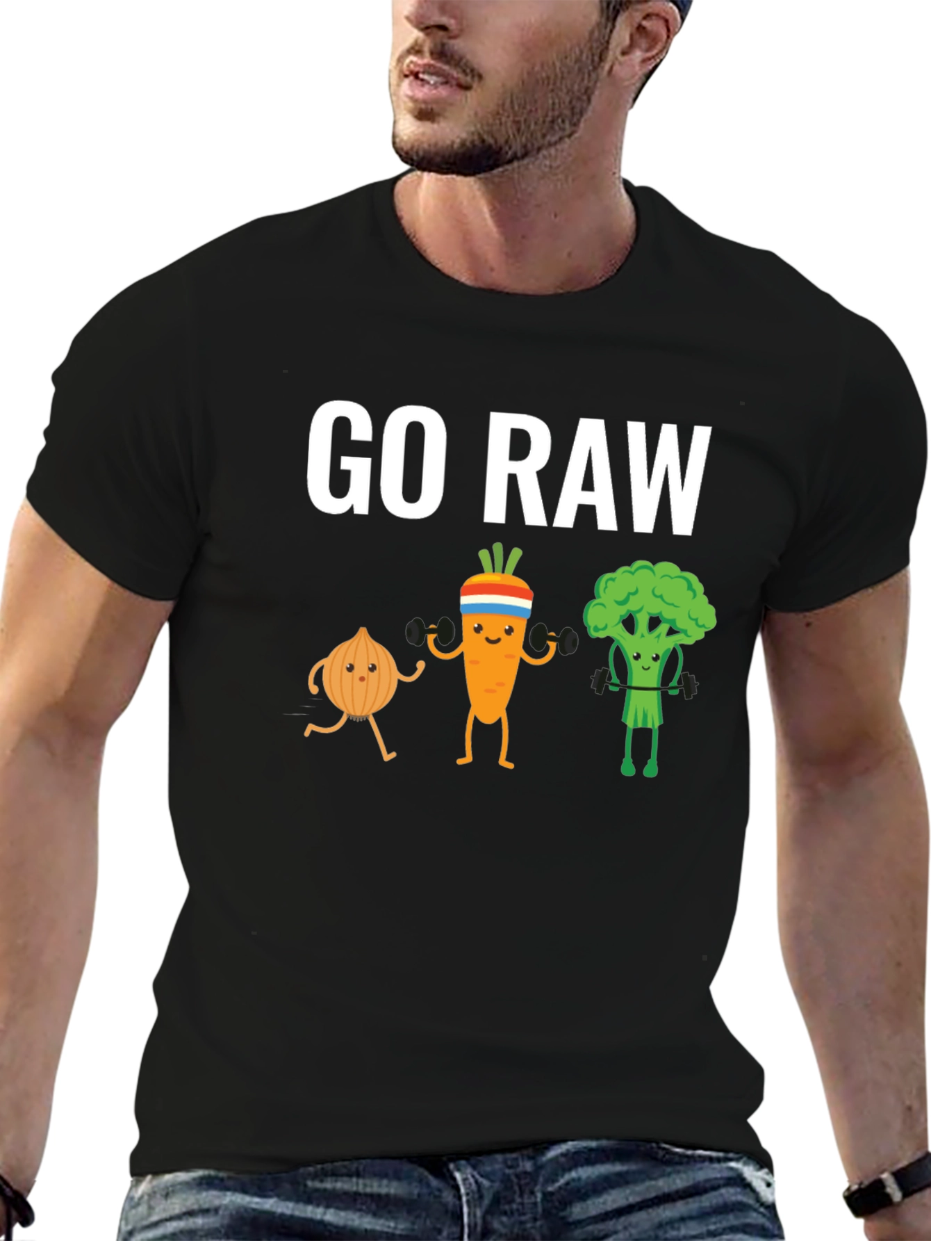Go Raw T-Shirt: Vegan Workout Apparel