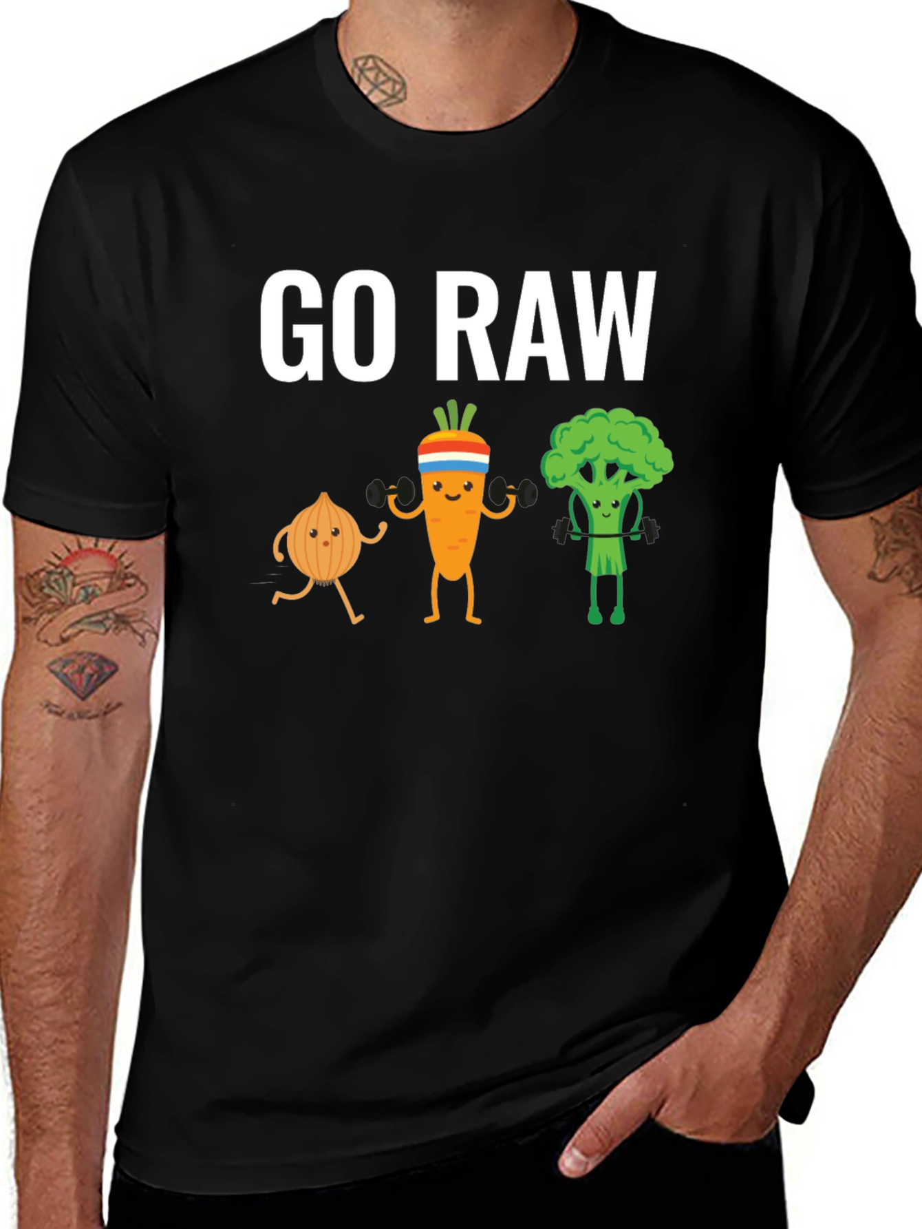 Go Raw T-Shirt: Vegan Workout Apparel