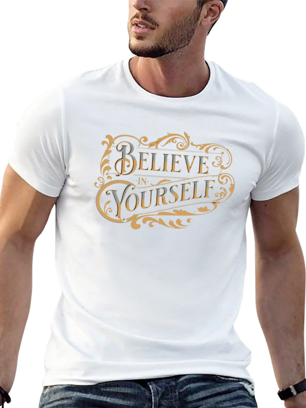 Believe in Yourself Black Graphic Tee