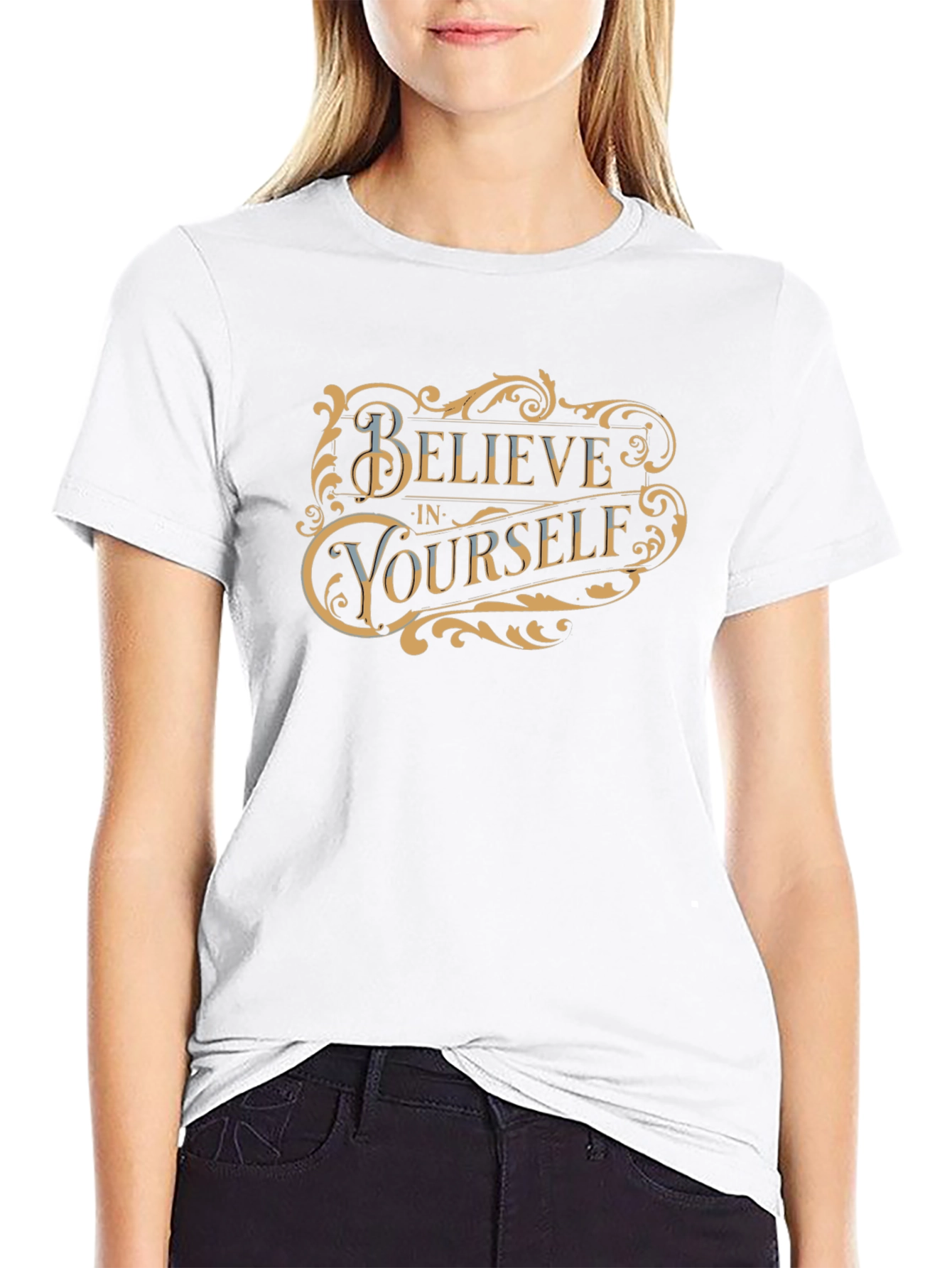 Believe in Yourself Black Graphic Tee