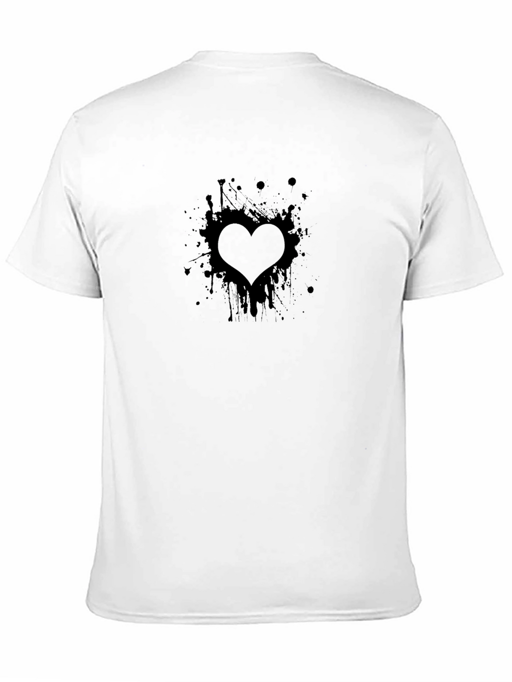 Heart Splatter Black T-Shirt - Trendy Casual Wear