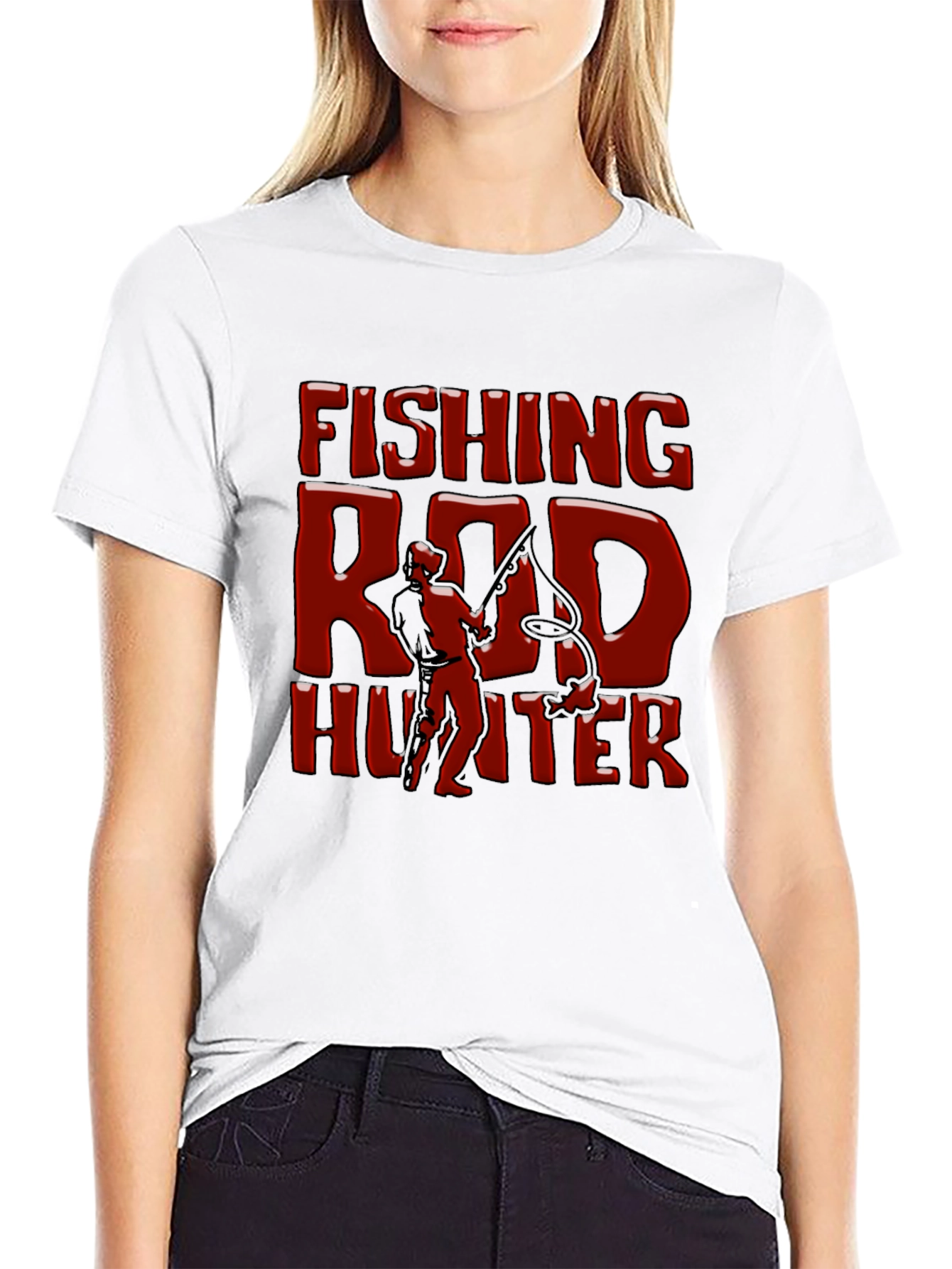 Fishing Rod Hunter Graphic T-Shirt