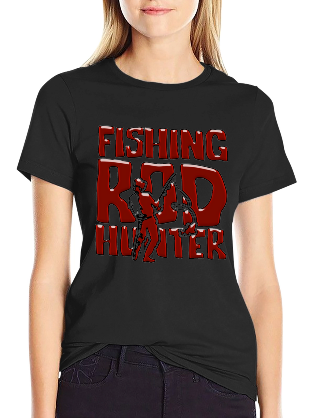 Fishing Rod Hunter Graphic T-Shirt
