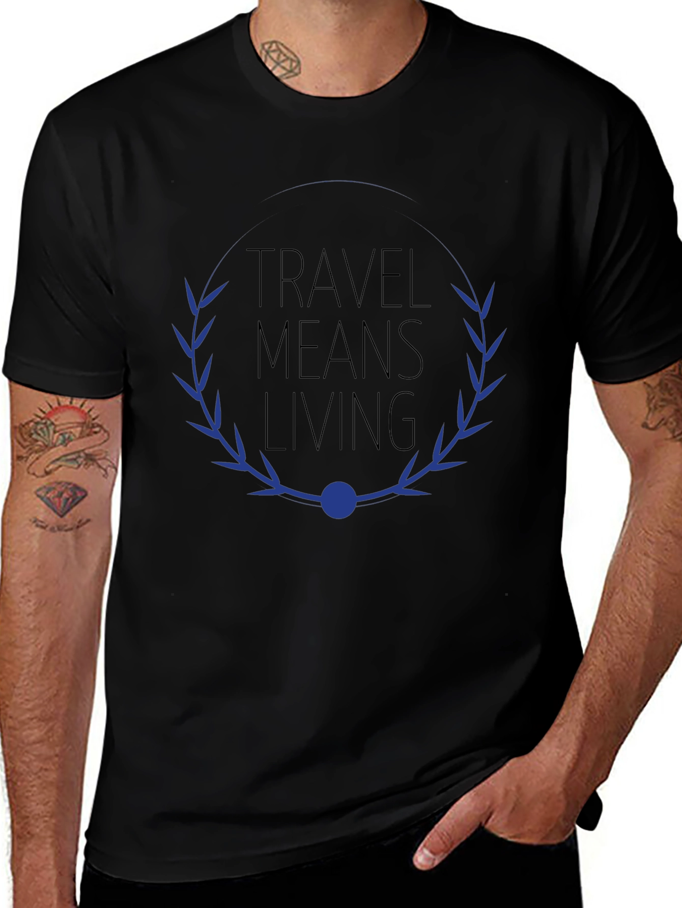 Travel Means Living Graphic Tee - Black