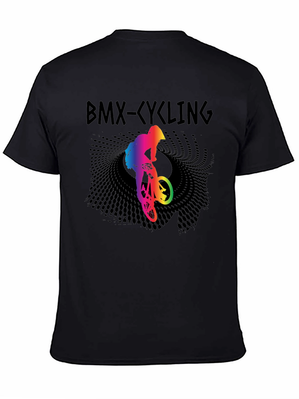 BMX Cycling Rainbow Graphic T-Shirt