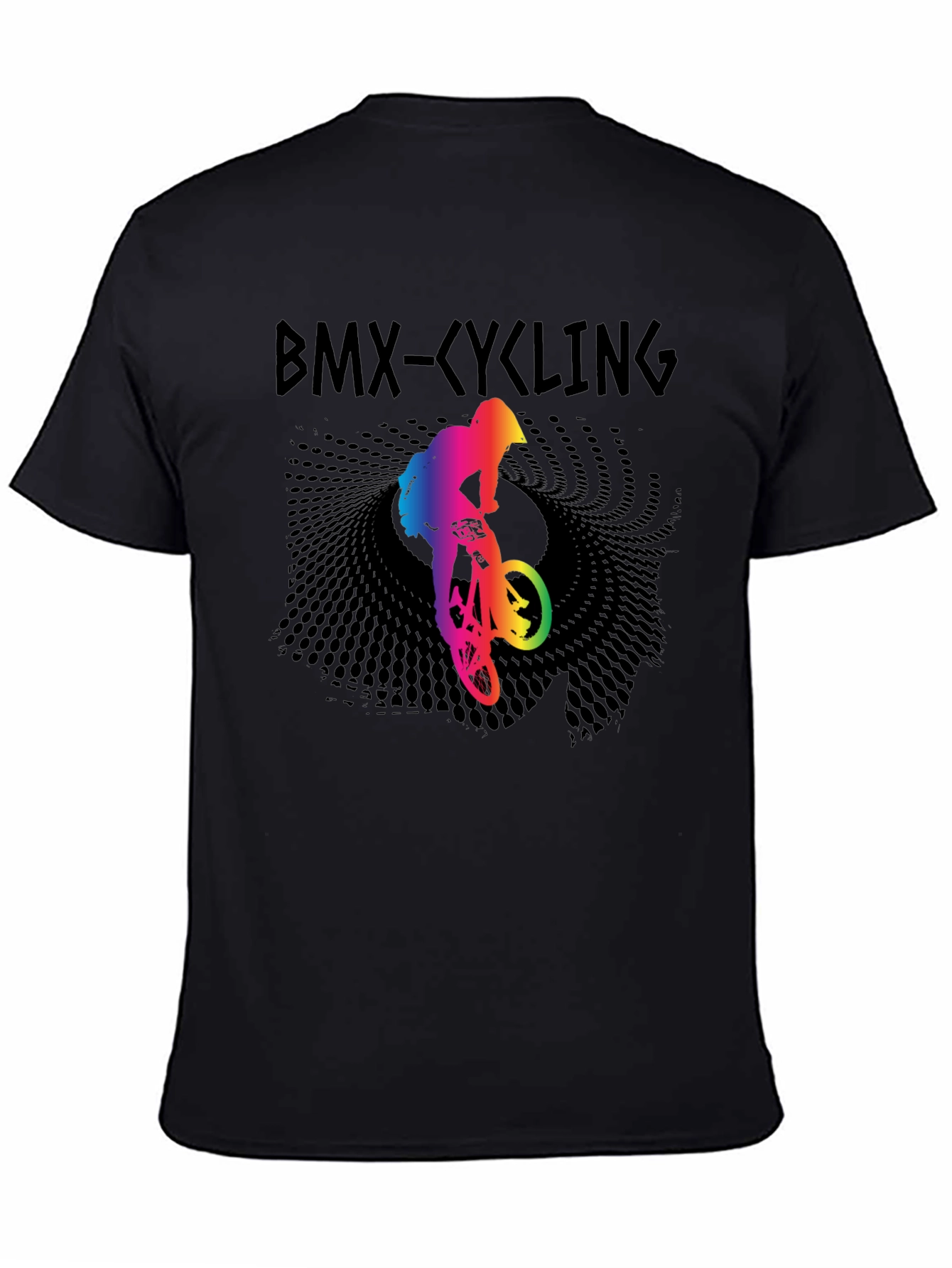 BMX Cycling Rainbow Graphic T-Shirt