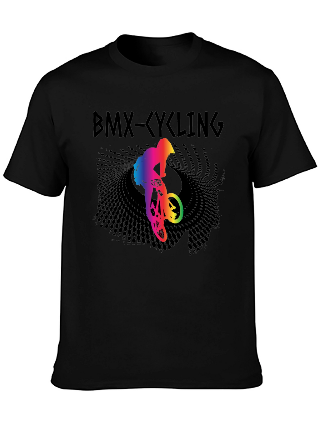 BMX Cycling Rainbow Graphic T-Shirt