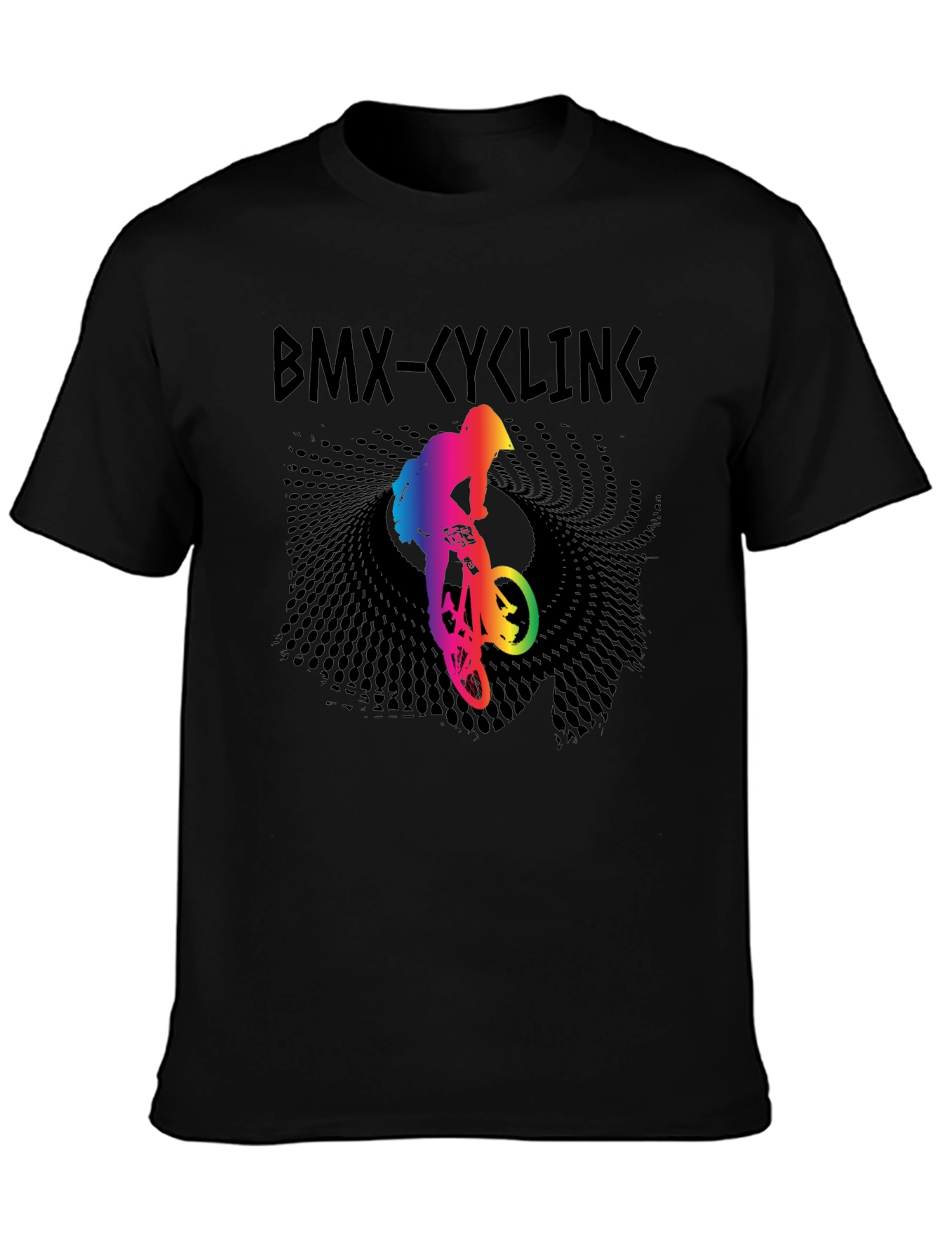 BMX Cycling Rainbow Graphic T-Shirt