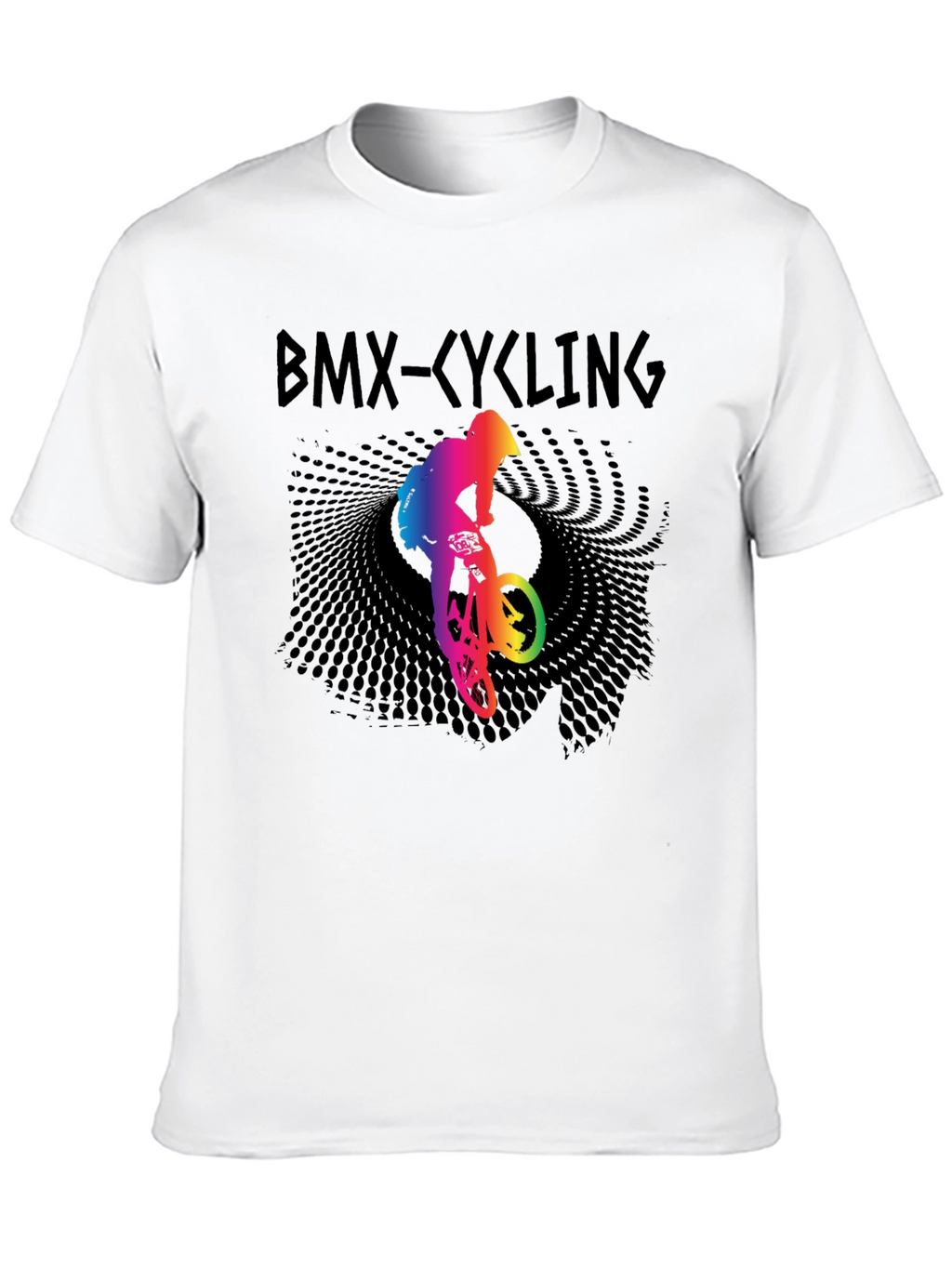 BMX Cycling Rainbow Graphic T-Shirt