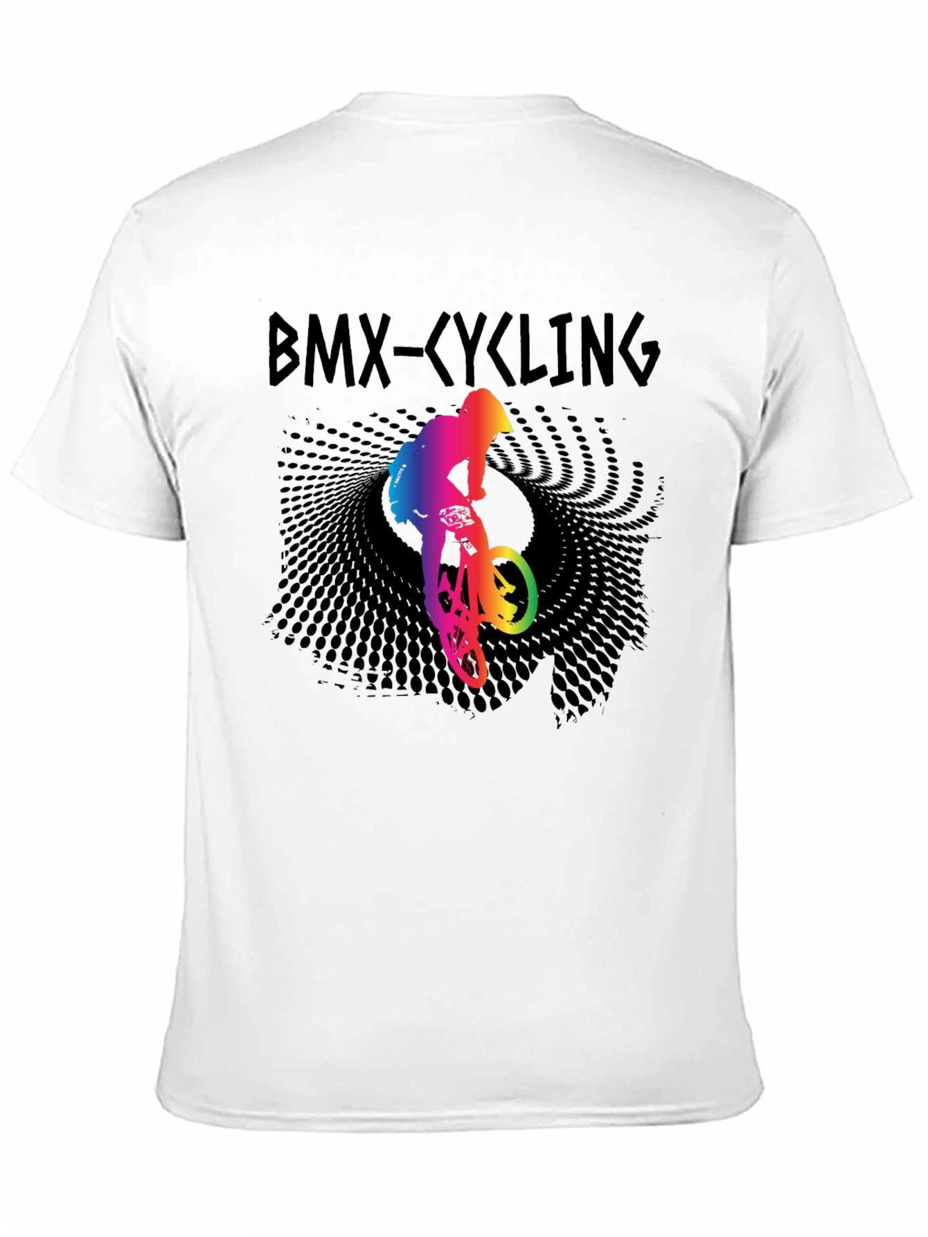 BMX Cycling Rainbow Graphic T-Shirt