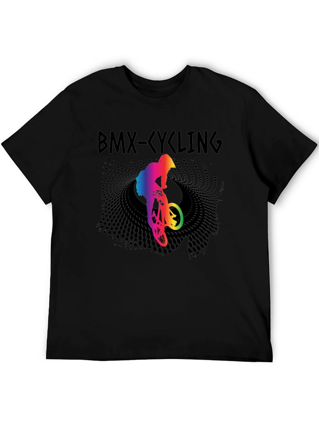 BMX Cycling Rainbow Graphic T-Shirt