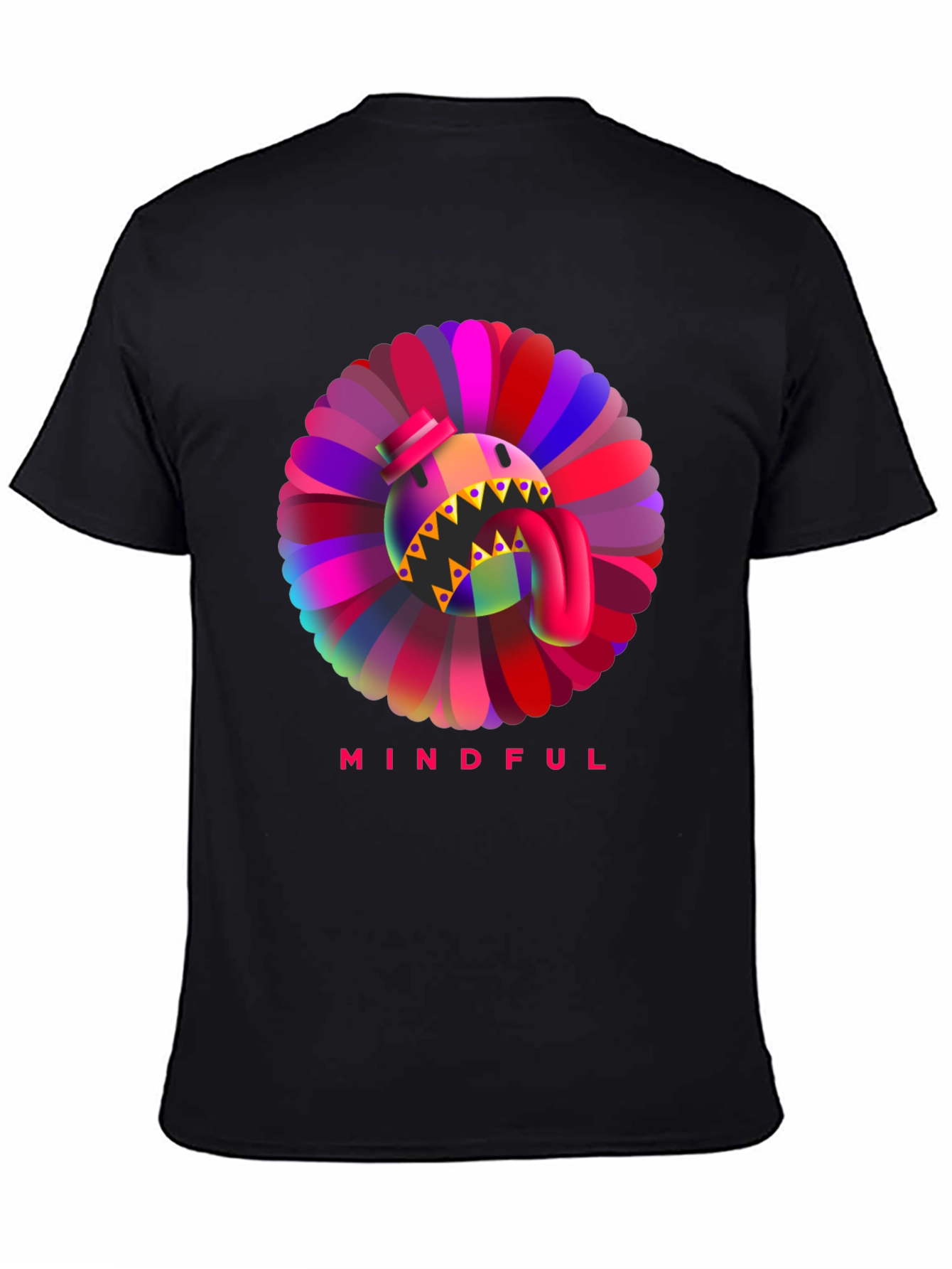 Mindful Monster Graphic Black T-Shirt