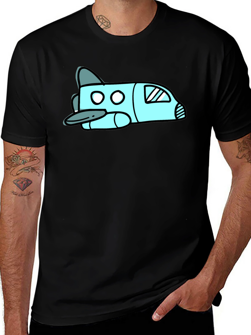 Futuristic Space Shuttle Graphic Tee