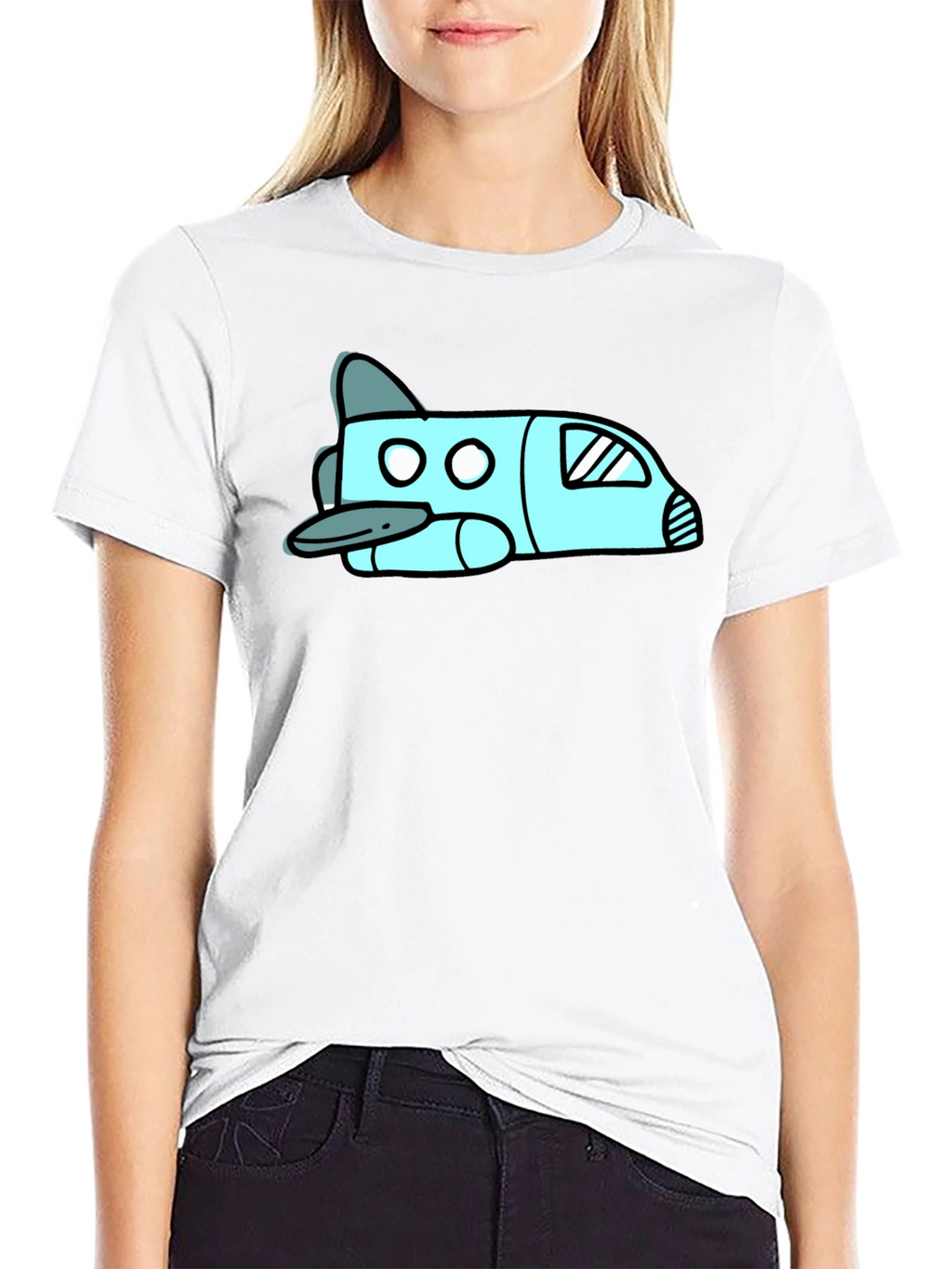 Futuristic Space Shuttle Graphic Tee