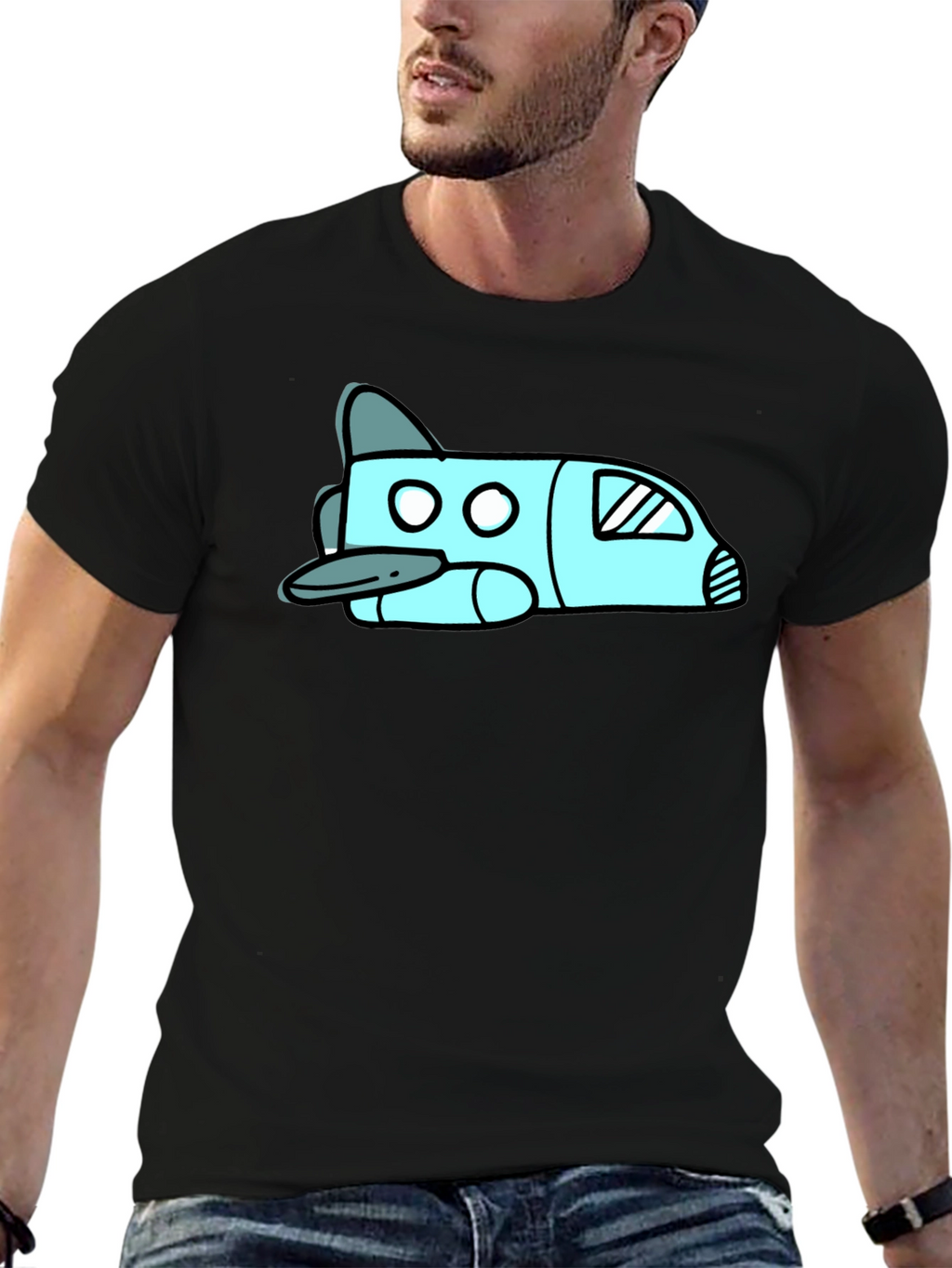 Futuristic Space Shuttle Graphic Tee