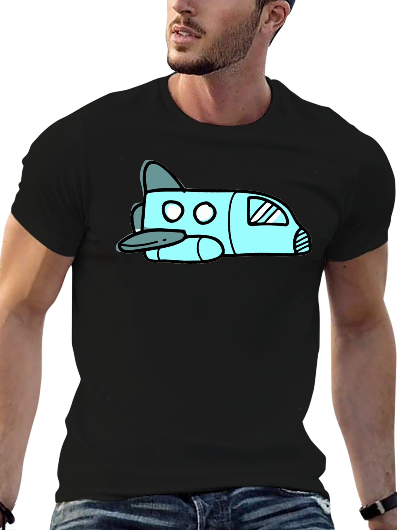 Futuristic Space Shuttle Graphic Tee