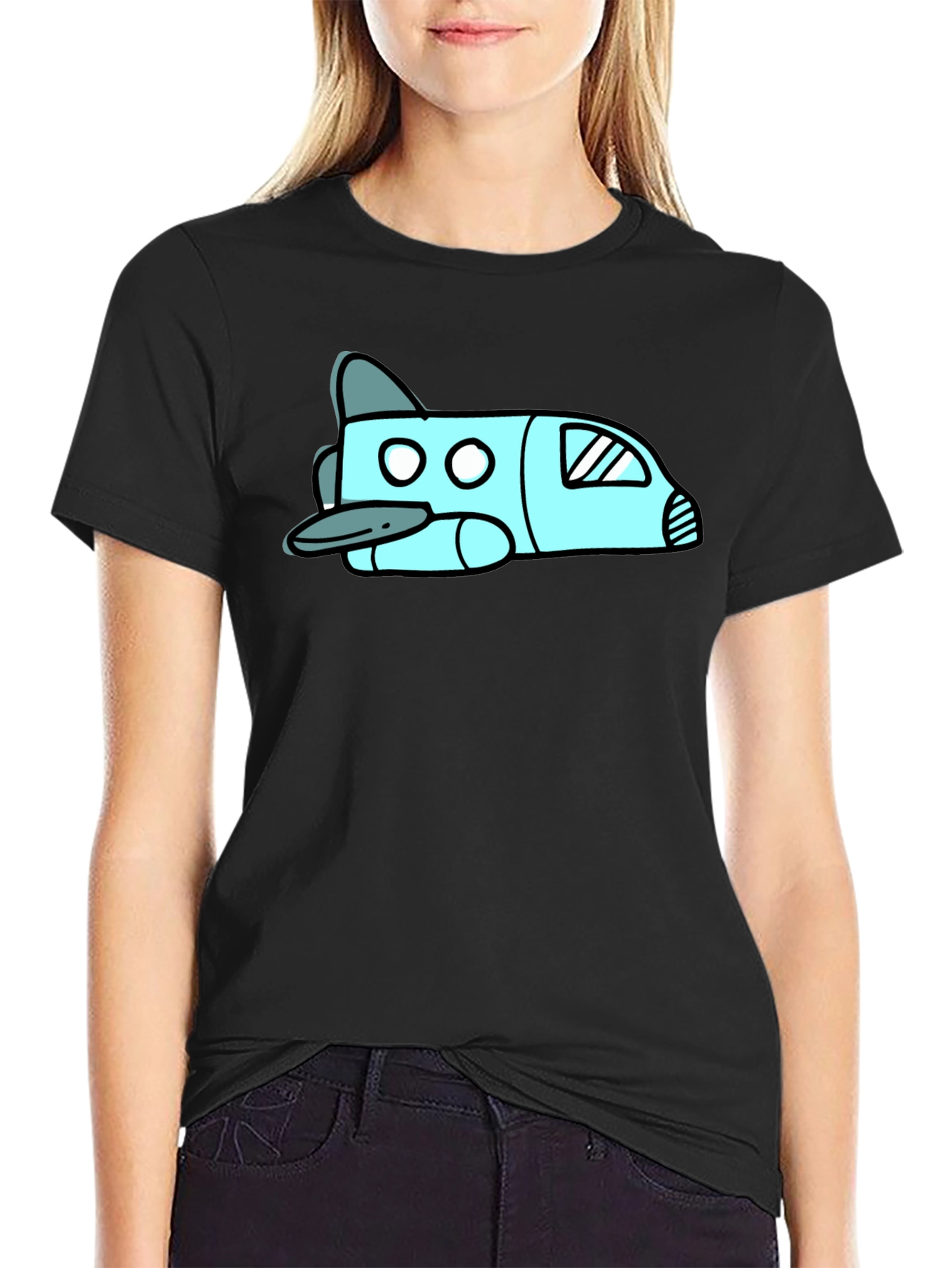 Futuristic Space Shuttle Graphic Tee