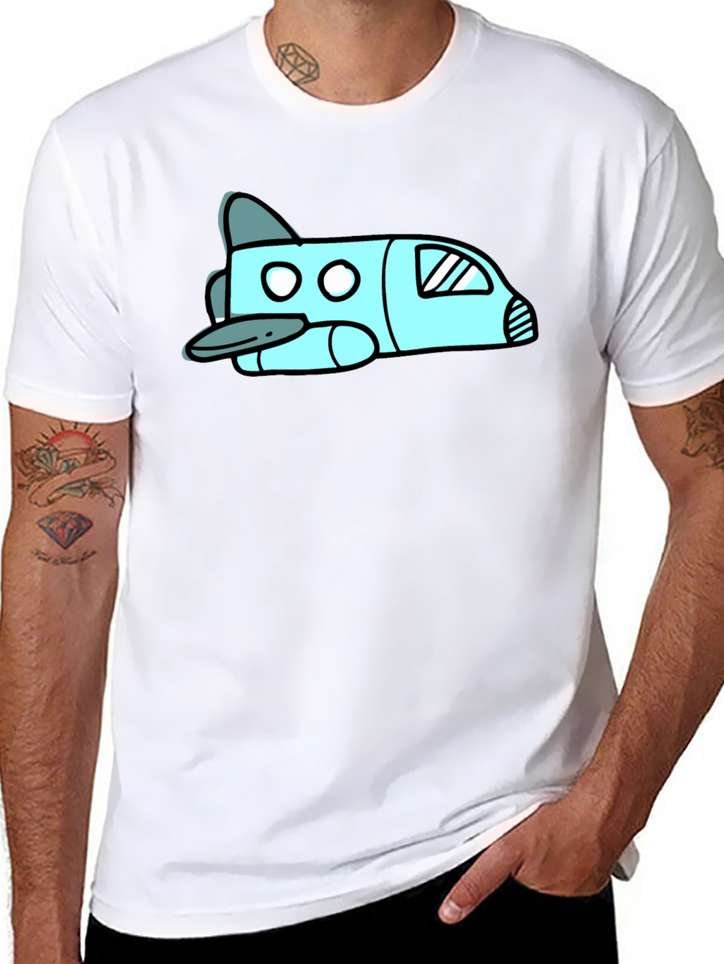 Futuristic Space Shuttle Graphic Tee