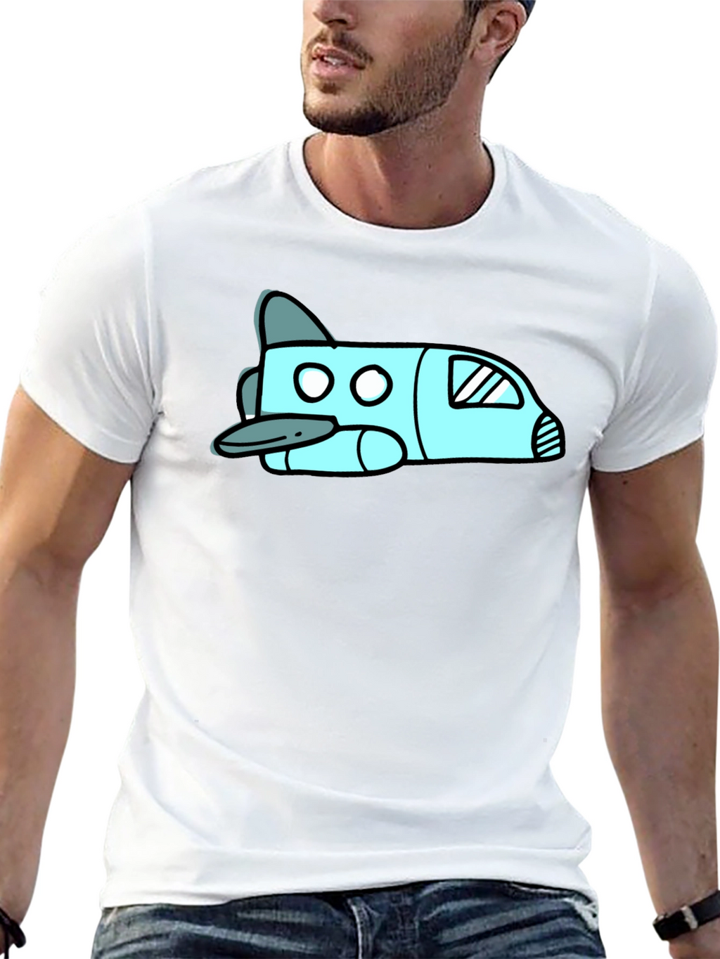 Futuristic Space Shuttle Graphic Tee