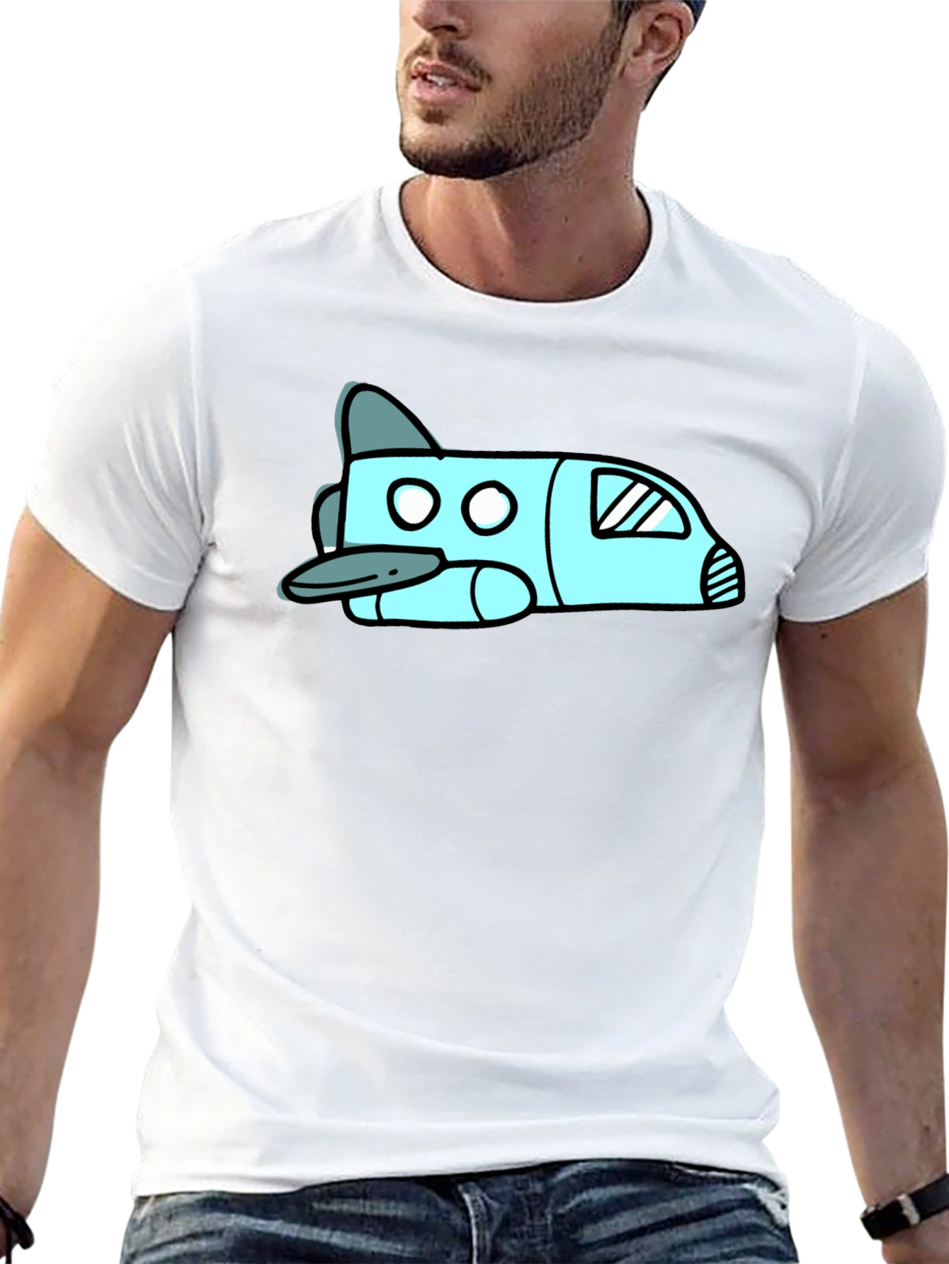 Futuristic Space Shuttle Graphic Tee