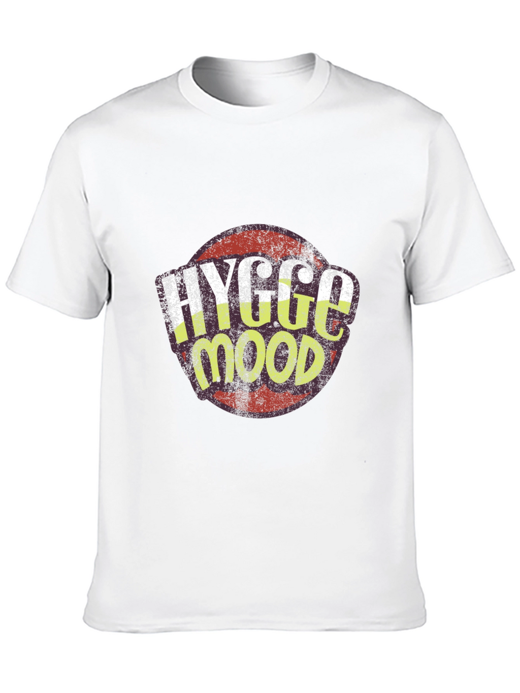 Hygge Mood Graphic Tee - Black Crew Neck Shirt