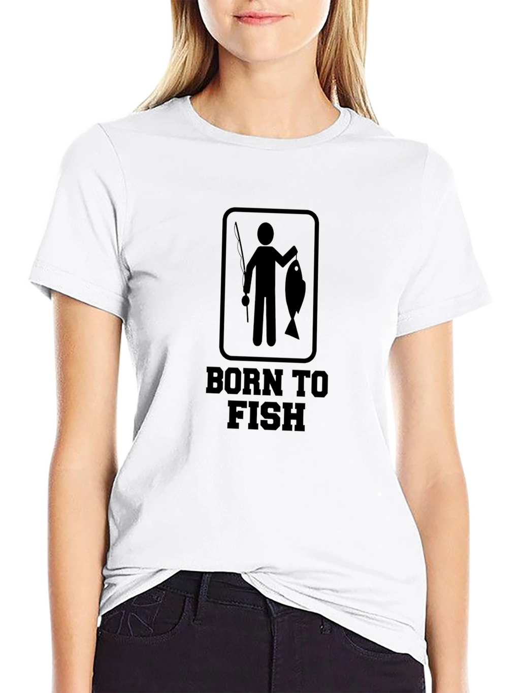 Born to Fish Black Graphic Tee