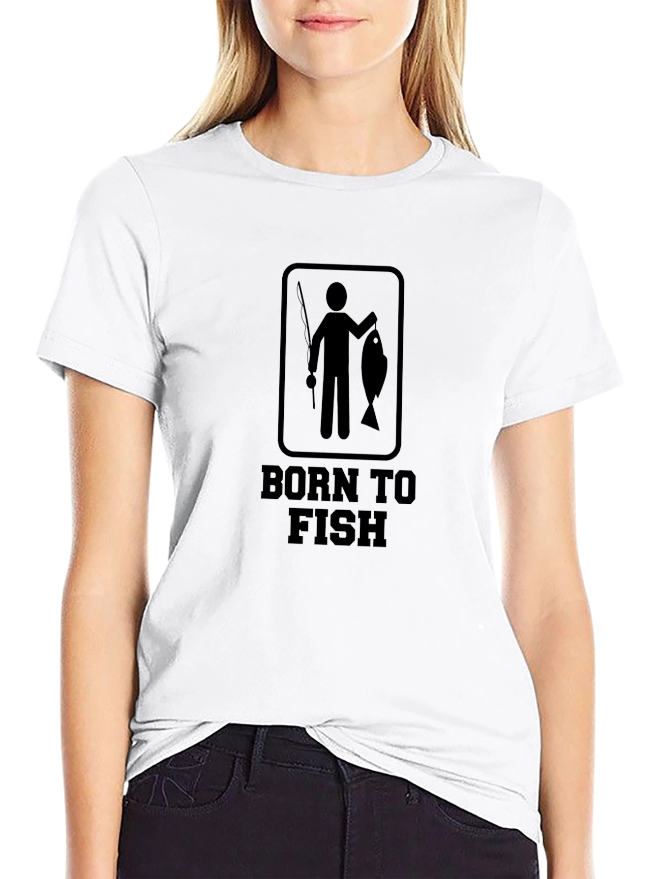 Born to Fish Black Graphic Tee