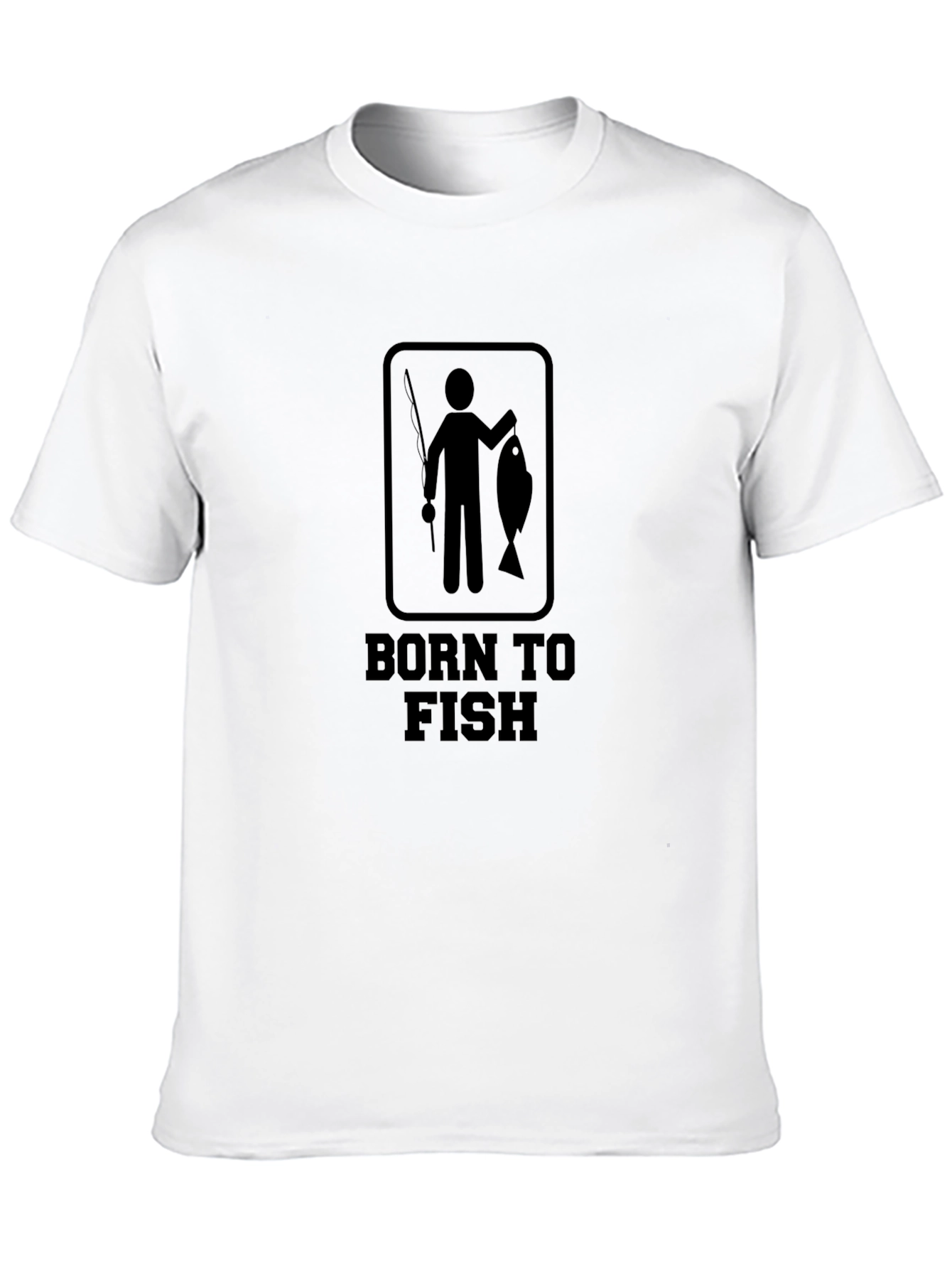 Born to Fish Black Graphic Tee
