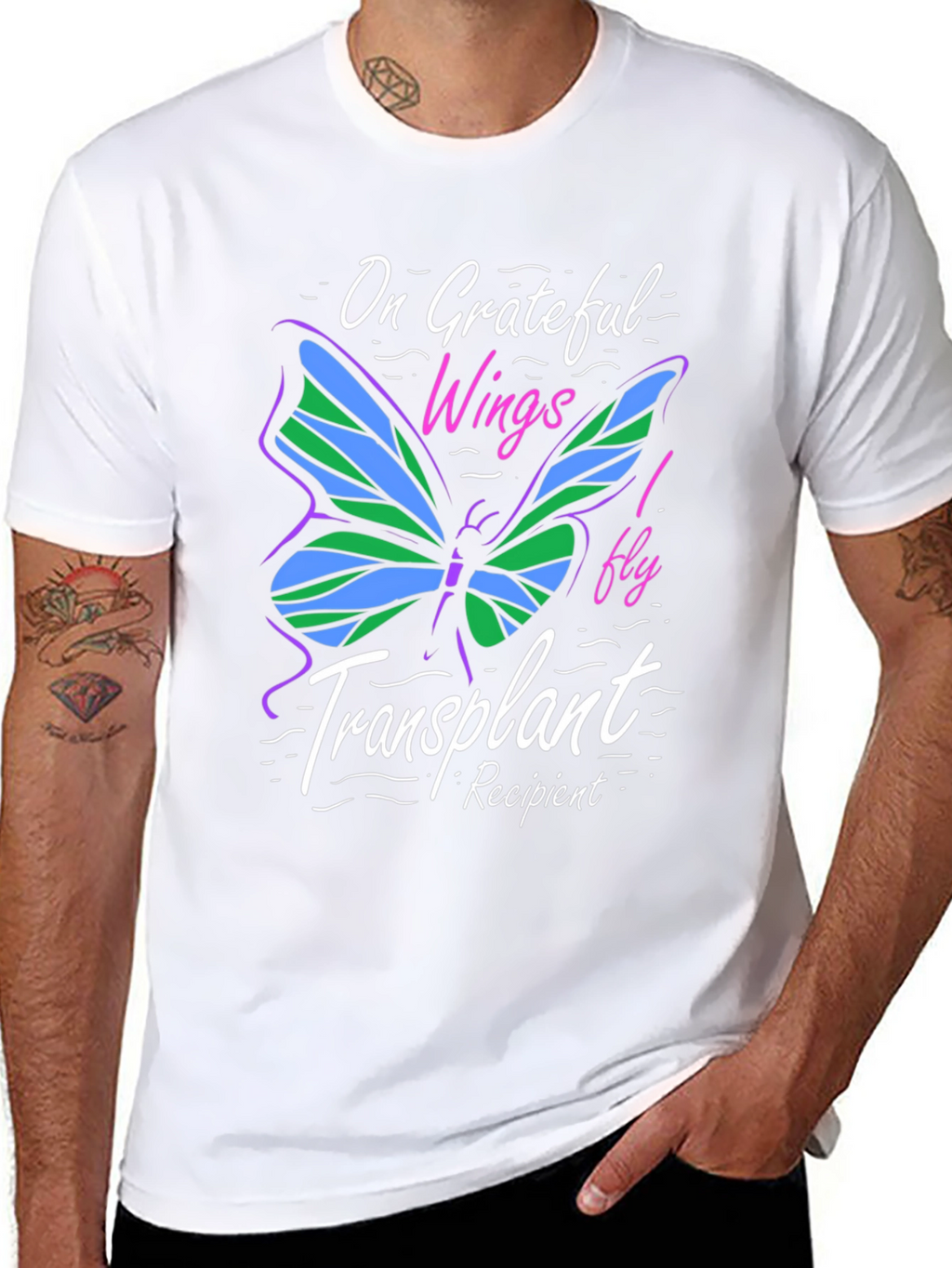 Grateful Wings Transplant Recipient T-Shirt