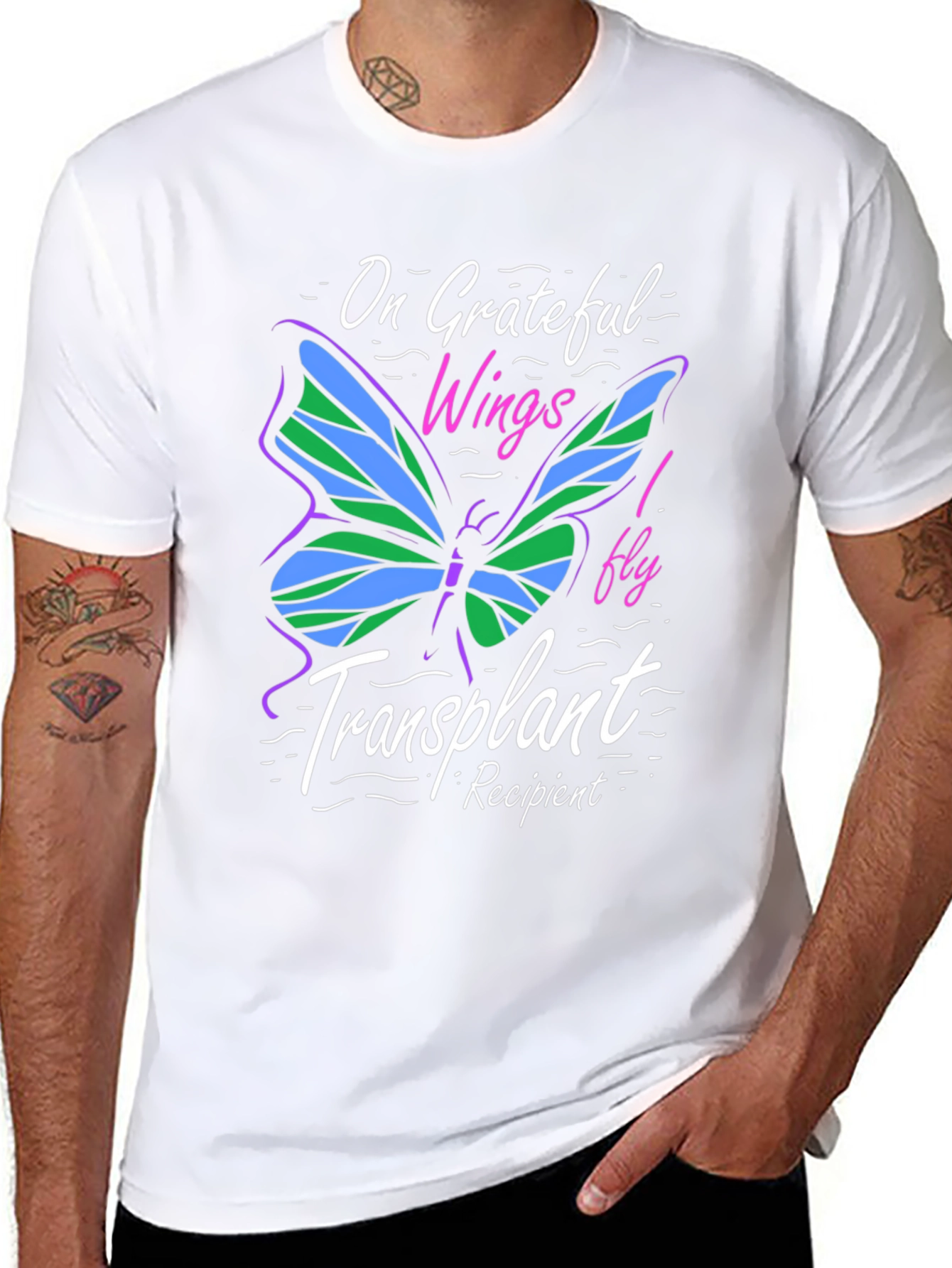 Grateful Wings Transplant Recipient T-Shirt