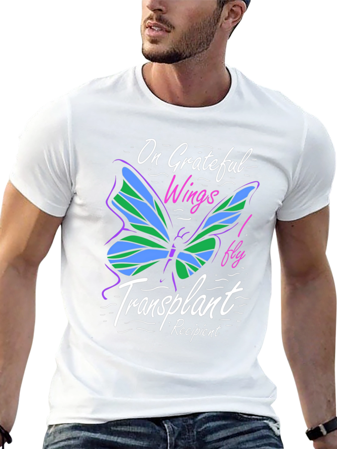 Grateful Wings Transplant Recipient T-Shirt