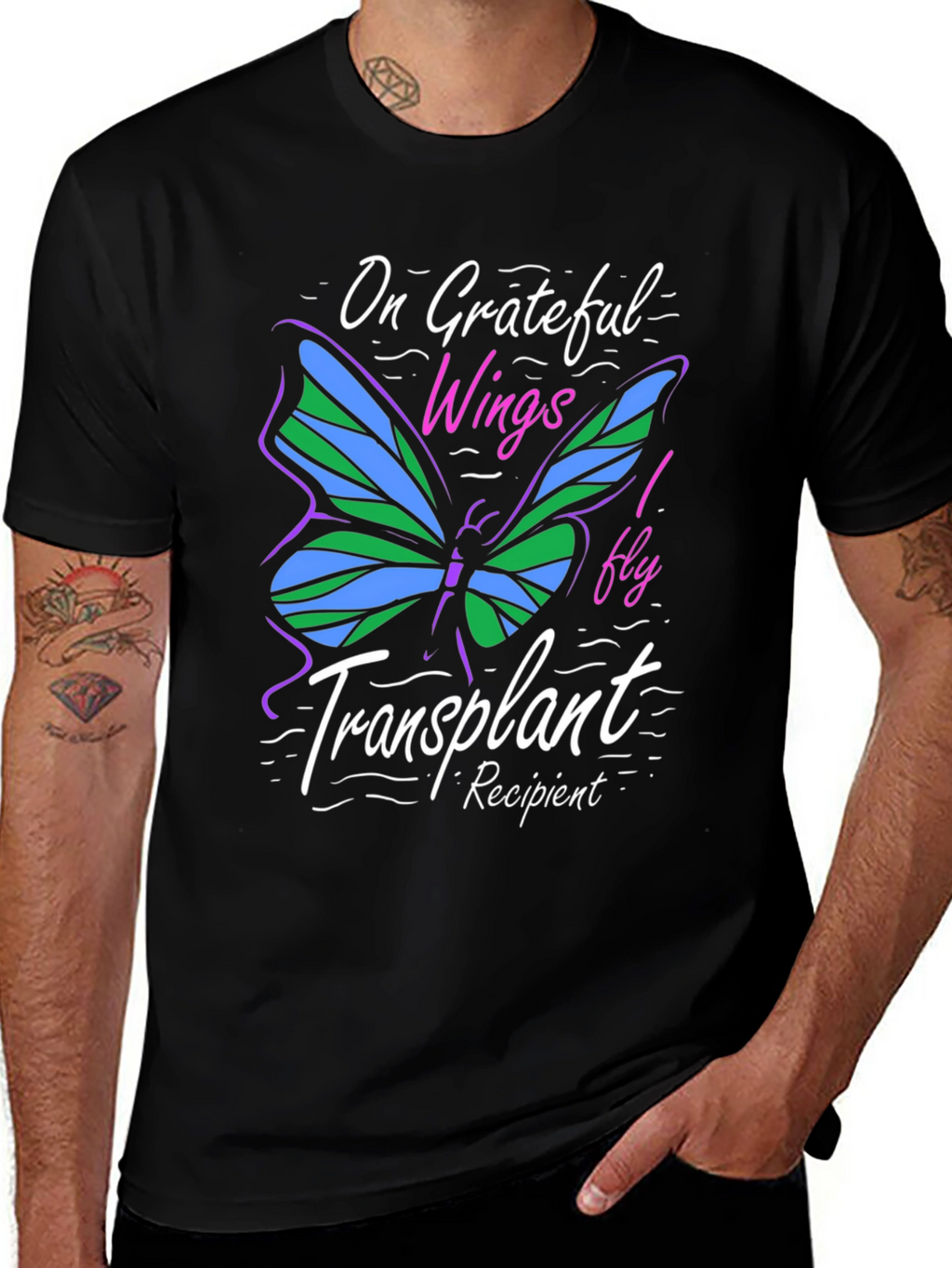 Grateful Wings Transplant Recipient T-Shirt