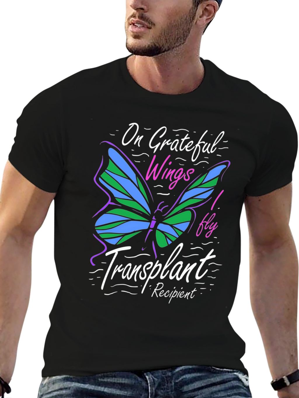 Grateful Wings Transplant Recipient T-Shirt