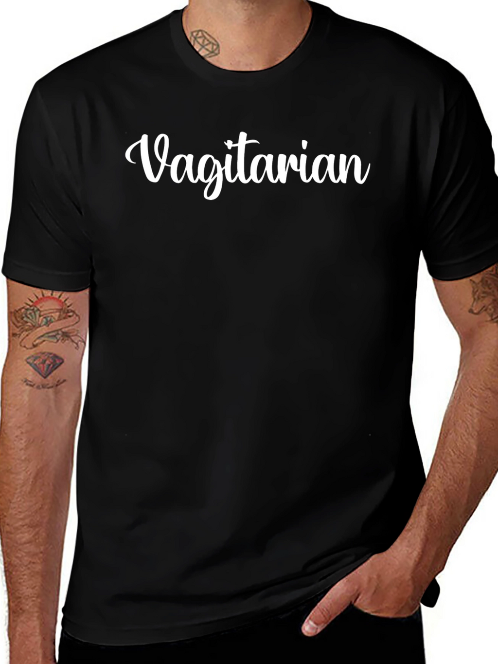 Vagitarian Black T-Shirt
